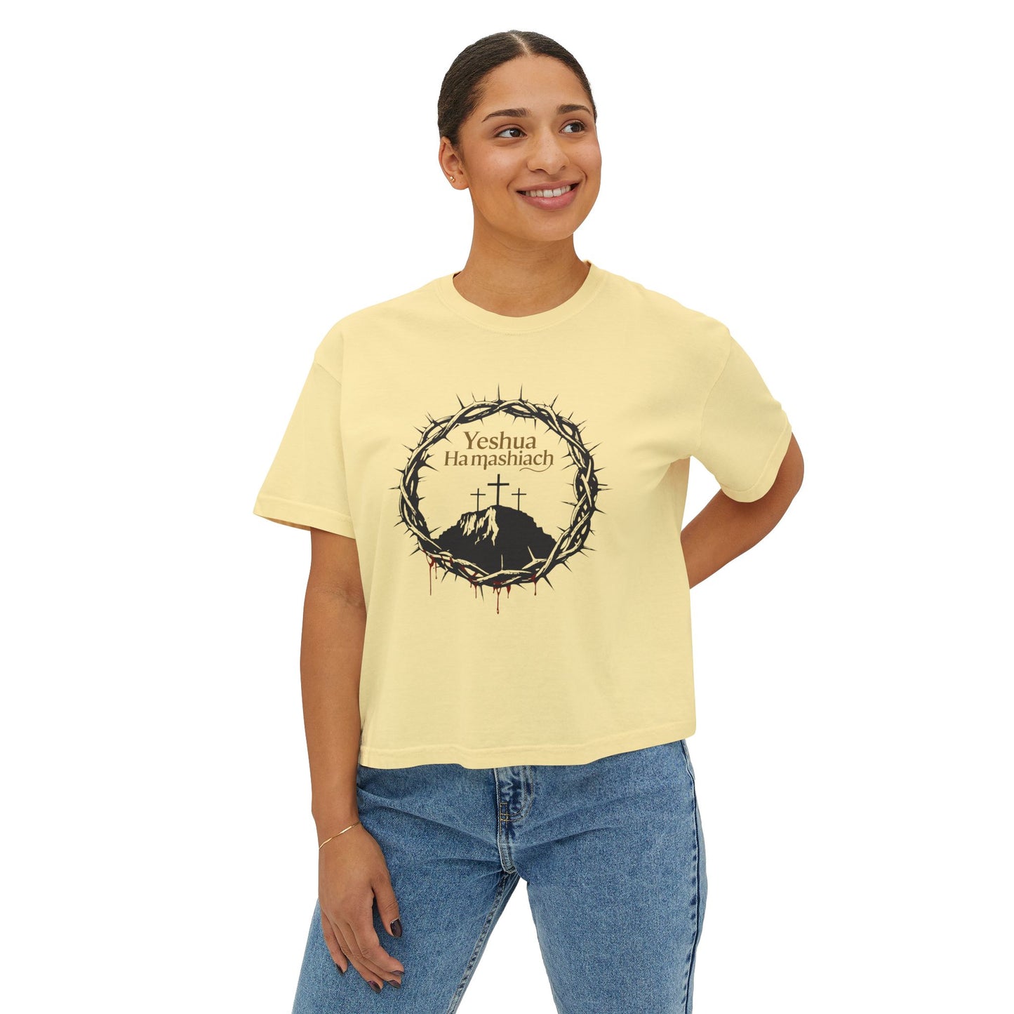 Yeshua HaMashiach- Women's Box Tee