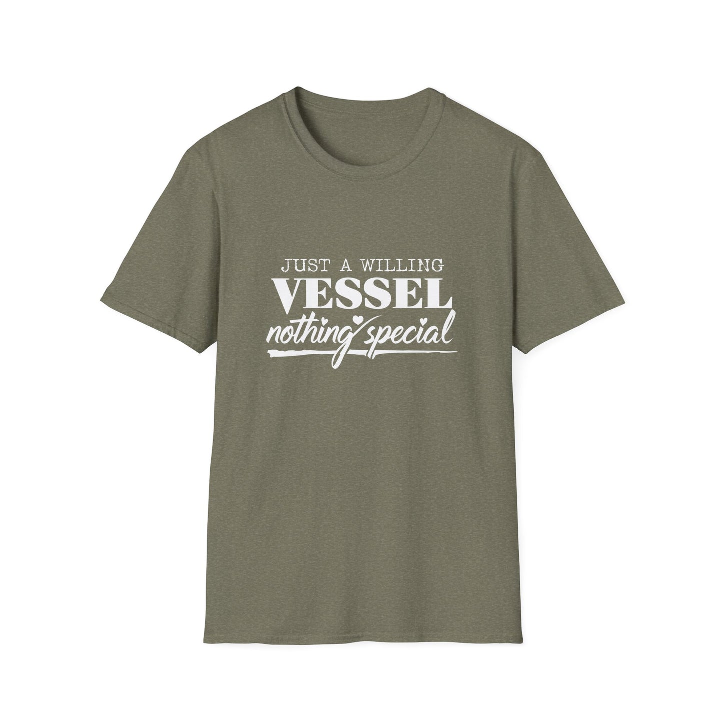 DESSY Women's Softstyle T-Shirt - Just a Willing Vessel Women's Design