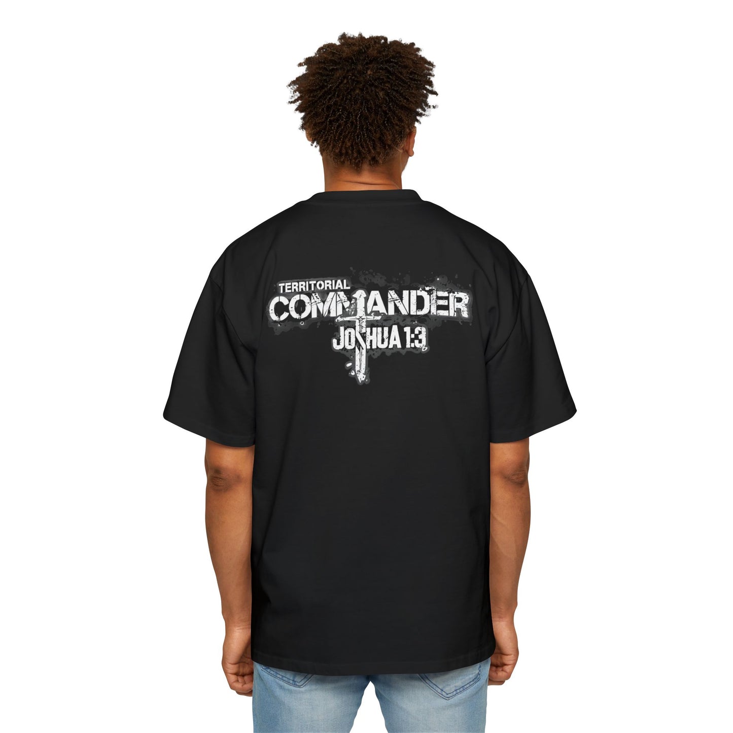 Territorial Commander Joshua 1:3 - Men's Heavy Oversized Tee -