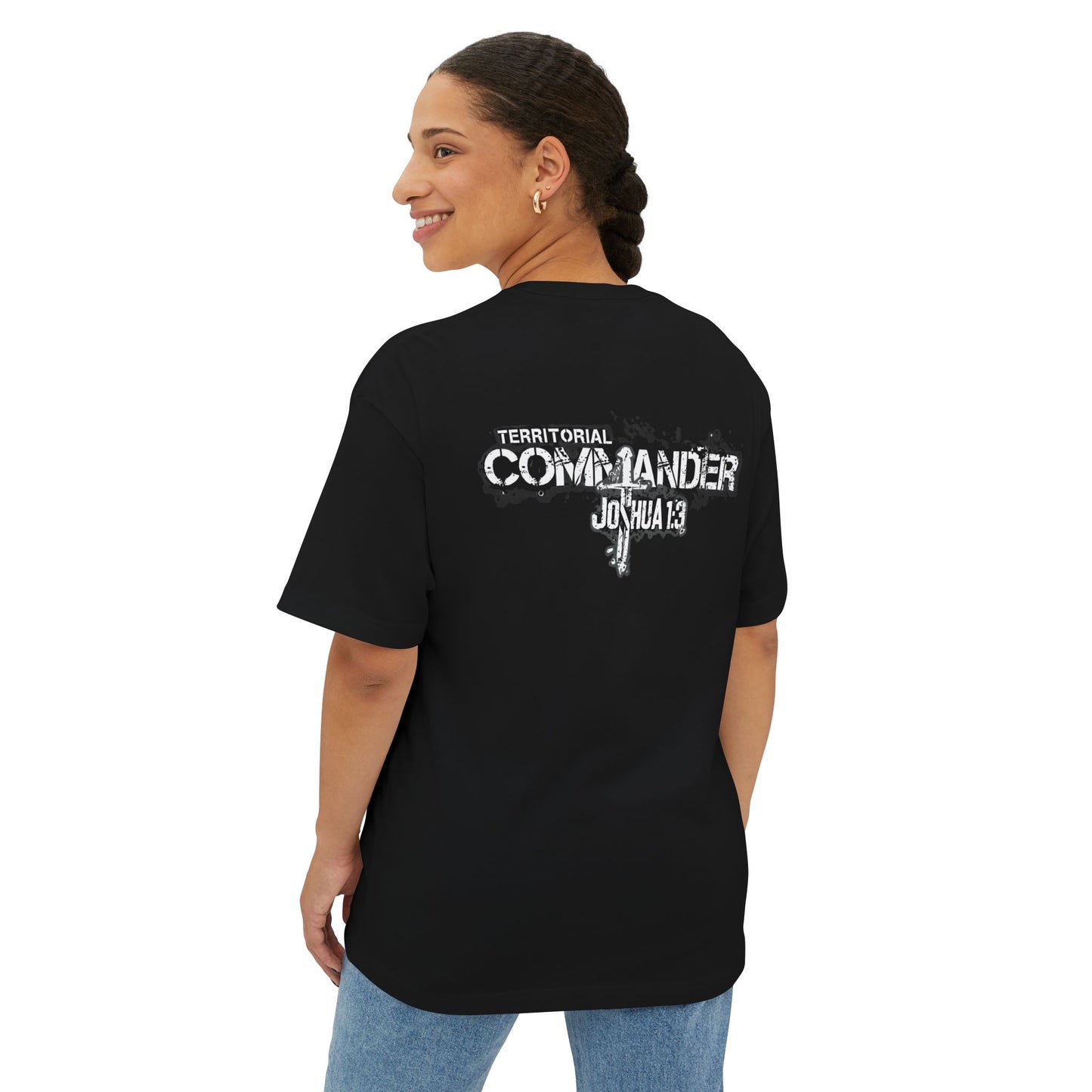 'Territorial Commander' Joshua 1:3 - Unisex Oversized Tee