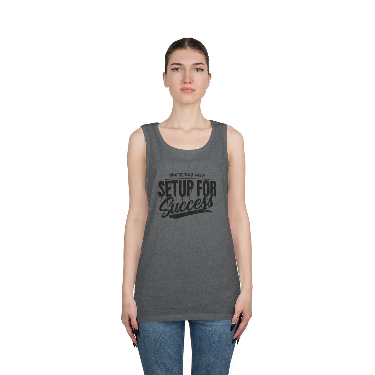 'That Setback Was a Setup for Success' - Unisex Heavy cotton Tank top