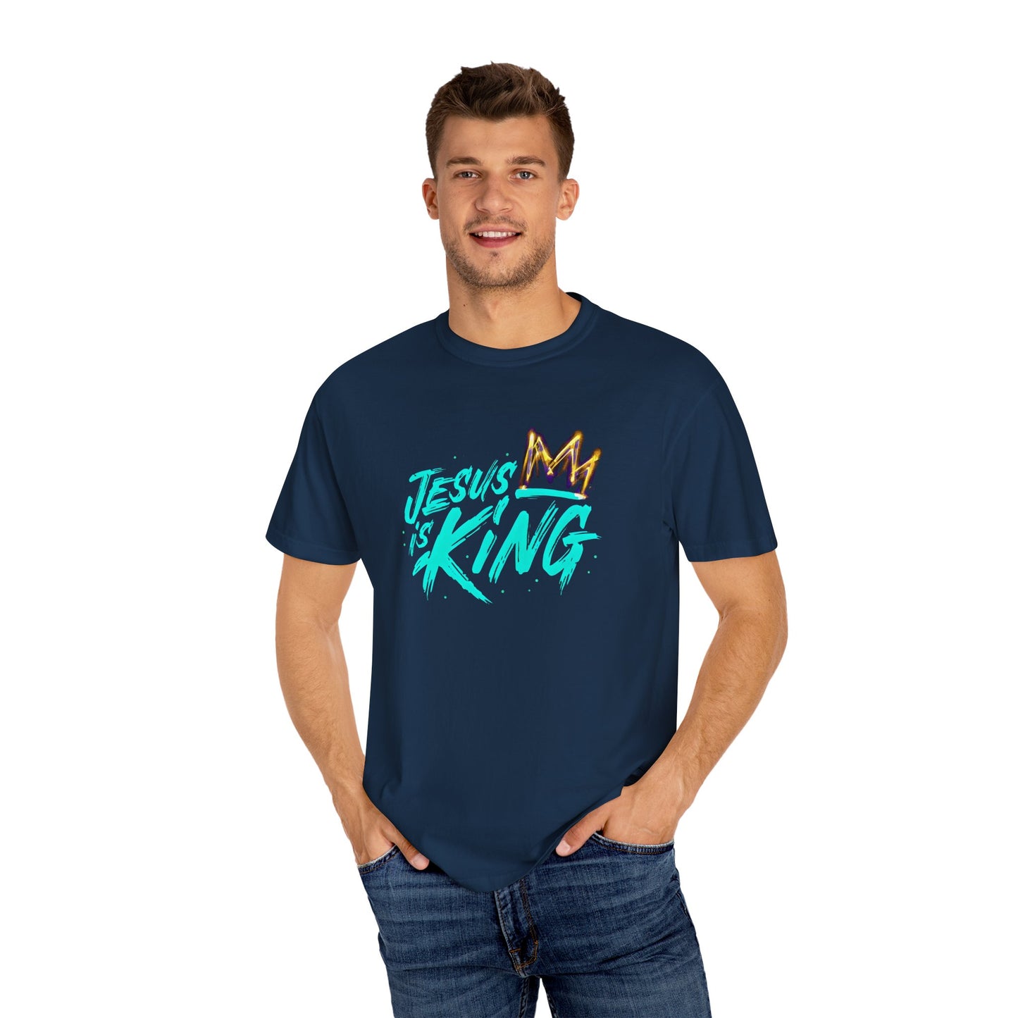 'Jesus is King' - Unisex Garment-Dyed T-Shirt