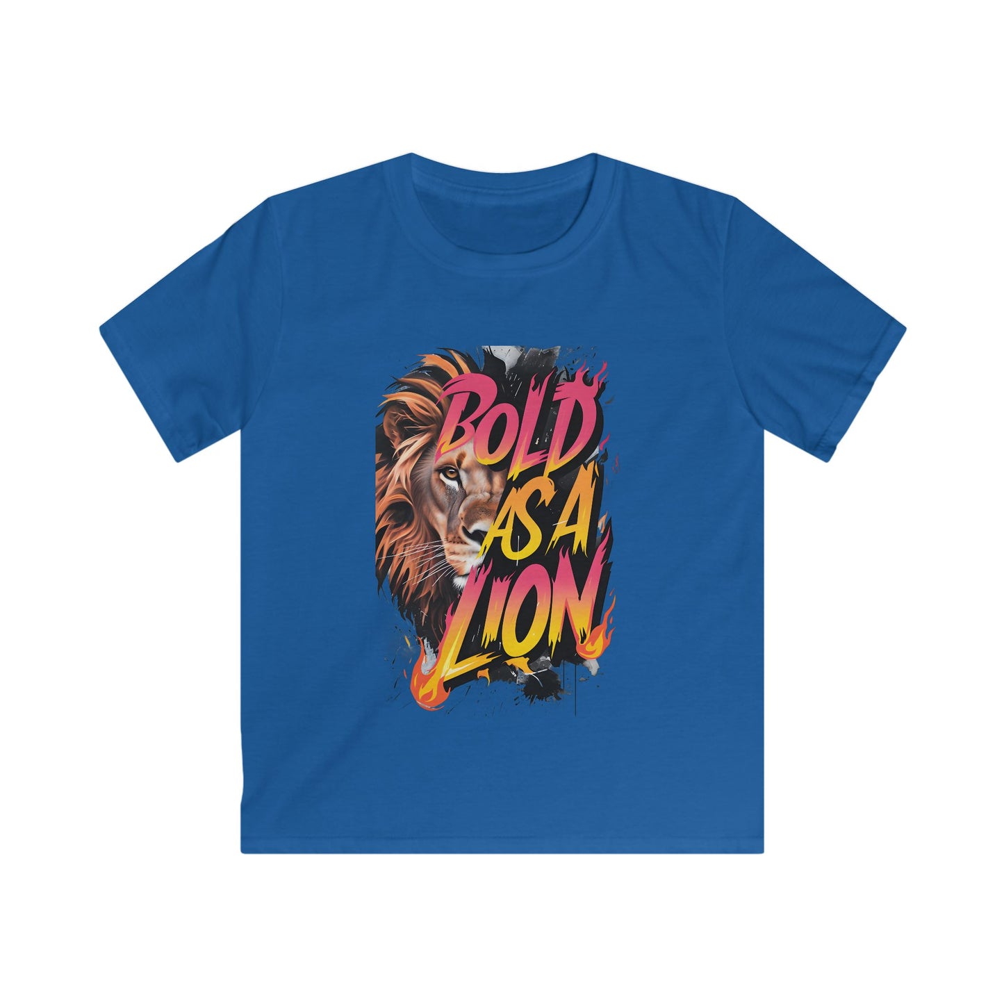'Bold as a Lion' Kids Softstyle Tee -