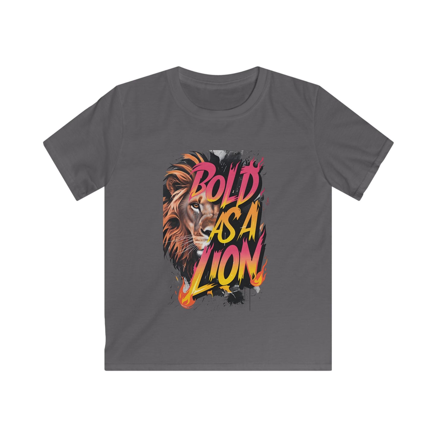 'Bold as a Lion' Kids Softstyle Tee -