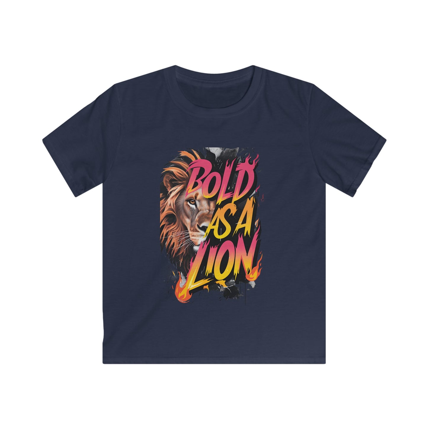 'Bold as a Lion' Kids Softstyle Tee -