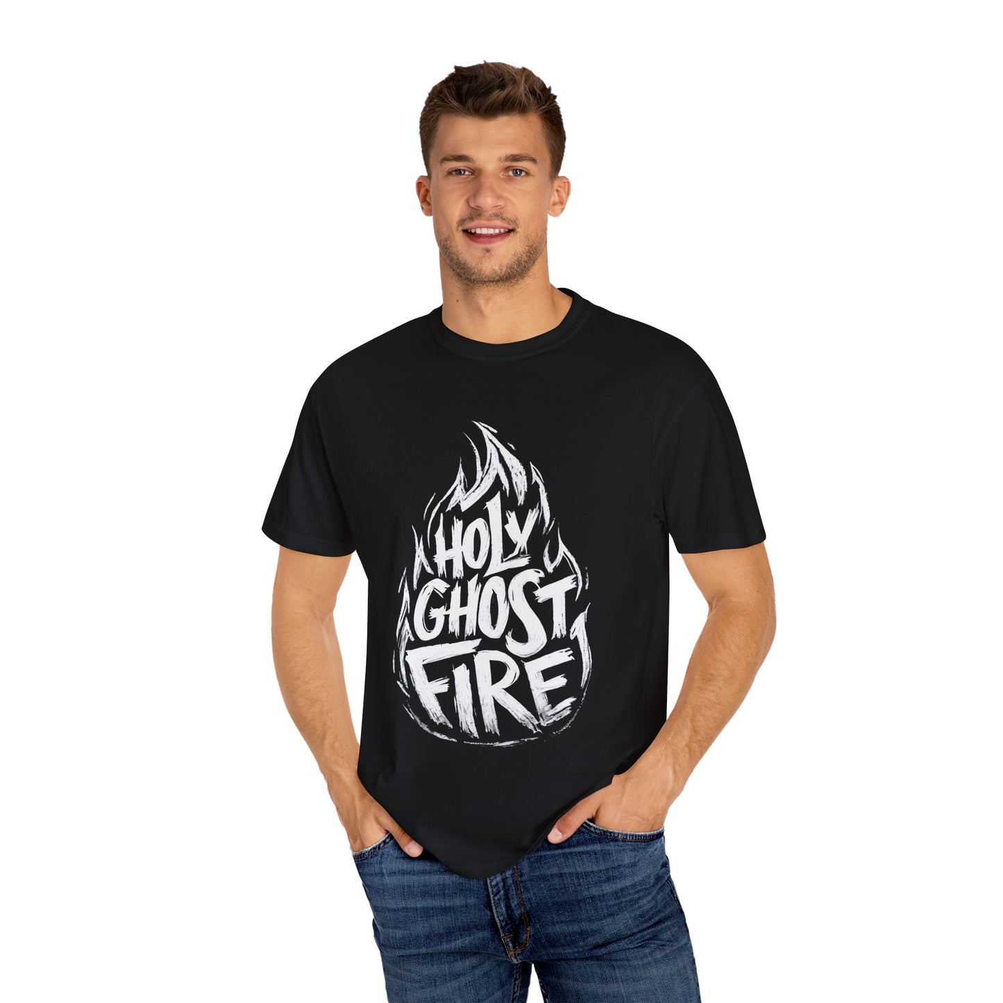 Holy Ghost Fire - Unisex Garment-Dyed T-Shirt
