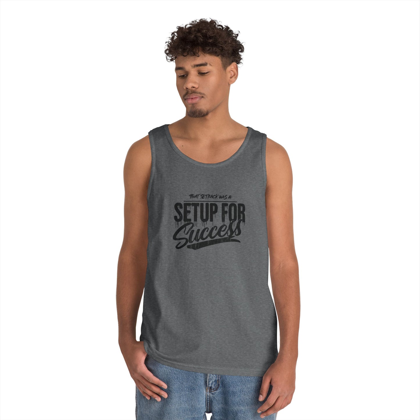 'That Setback Was a Setup for Success' - Unisex Heavy cotton Tank top