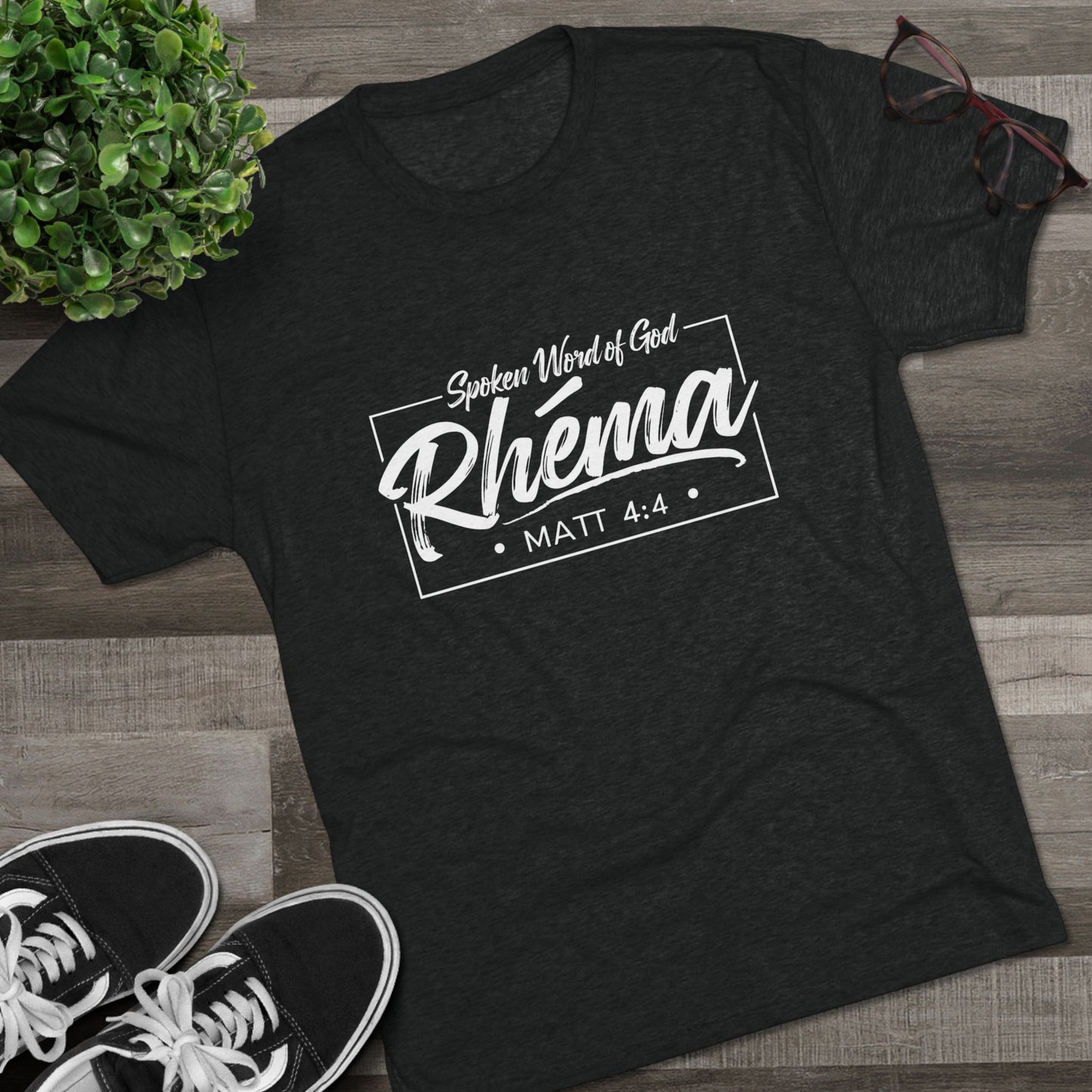 Rhema Unisex Tri-Blend Crew Tee - Inspirational Christian T-Shirt