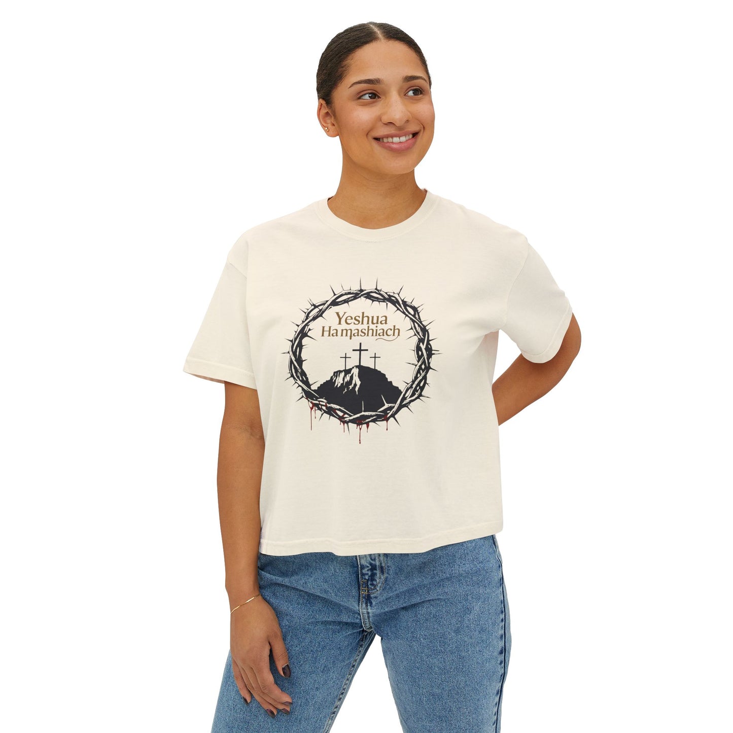 Yeshua HaMashiach- Women's Box Tee