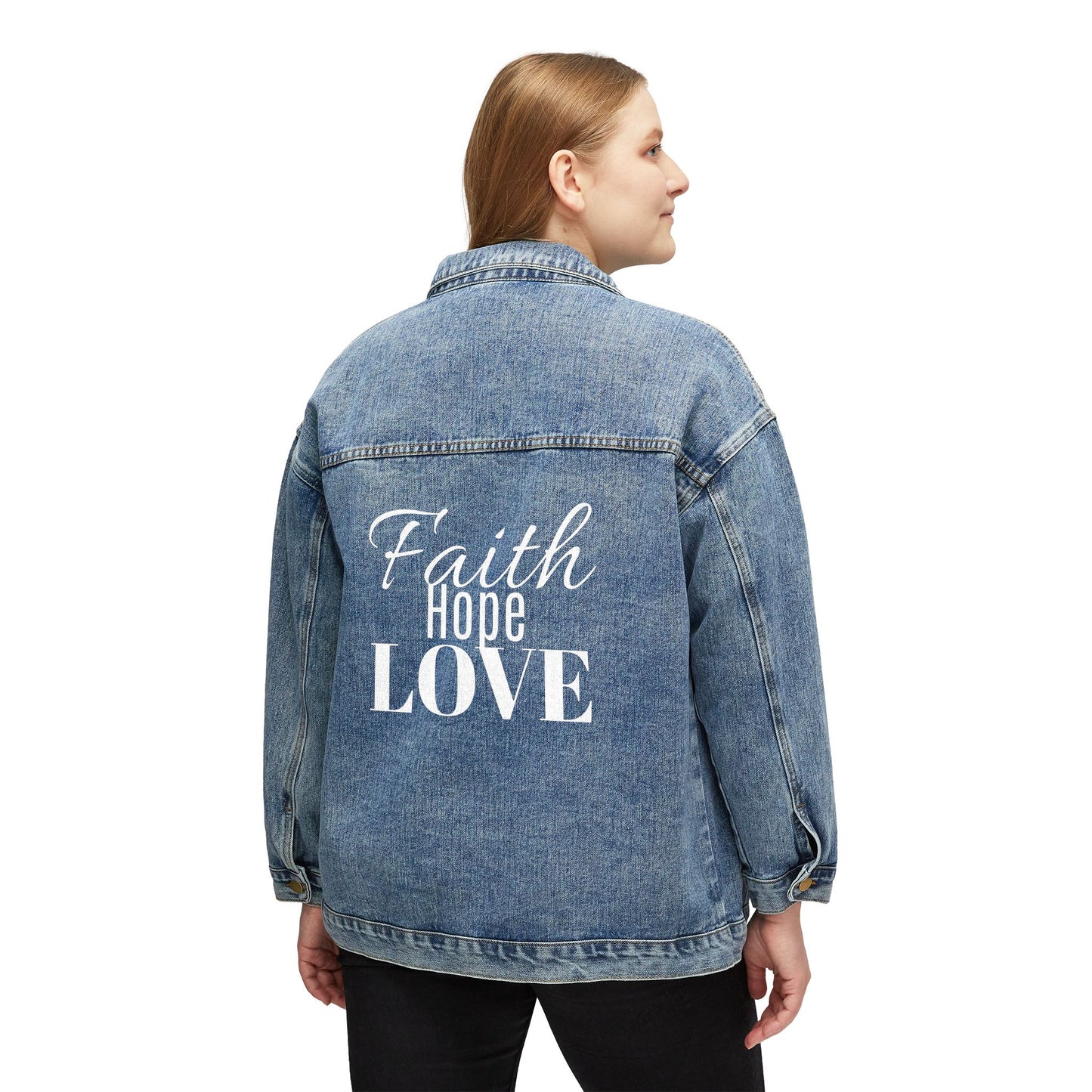 Faith Hope Love Women's Denim Jacket