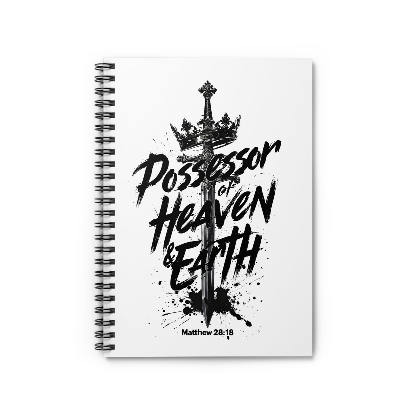 Possessor of Heaven & Earth, Matthew 28:18 - spiral notebook