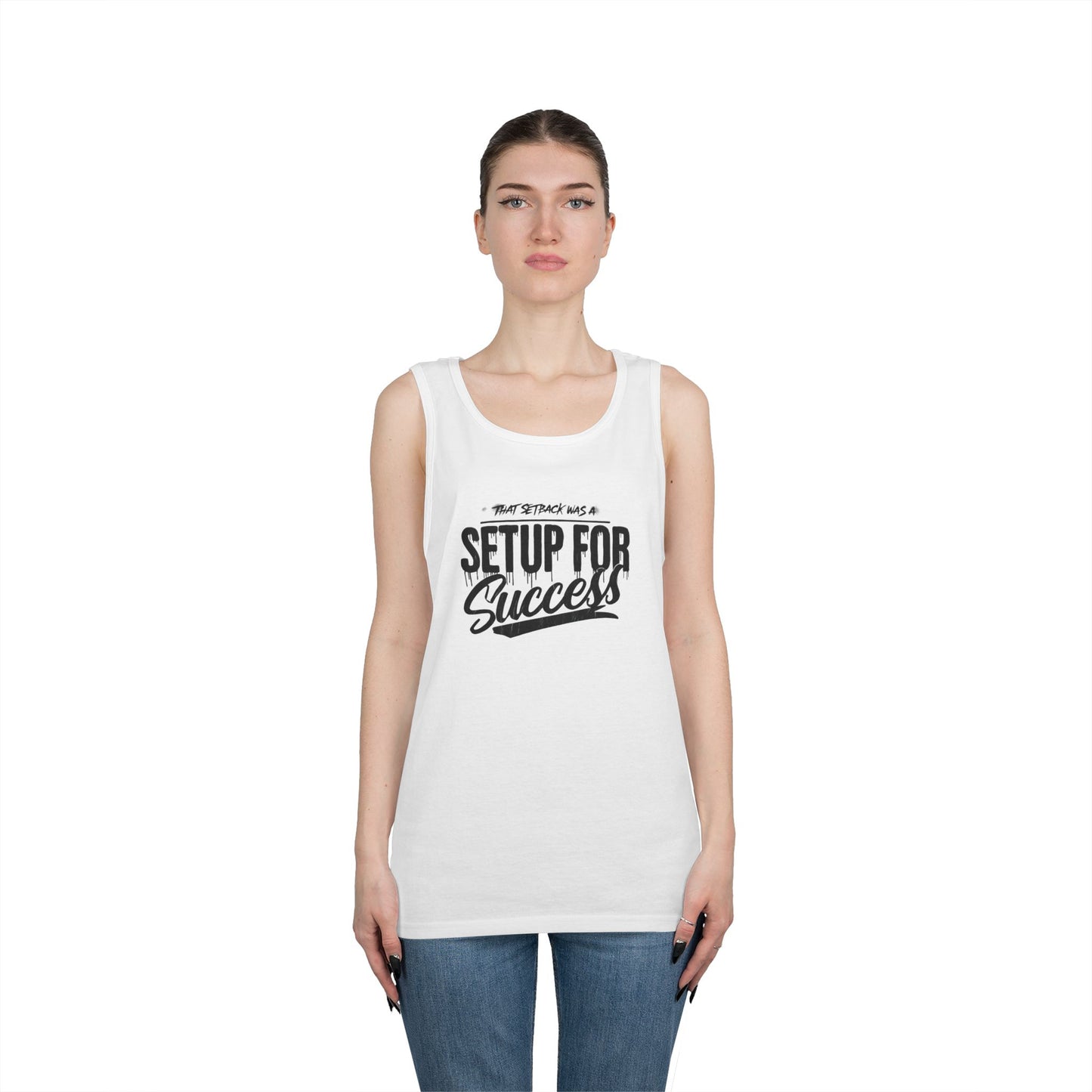 'That Setback Was a Setup for Success' - Unisex Heavy cotton Tank top