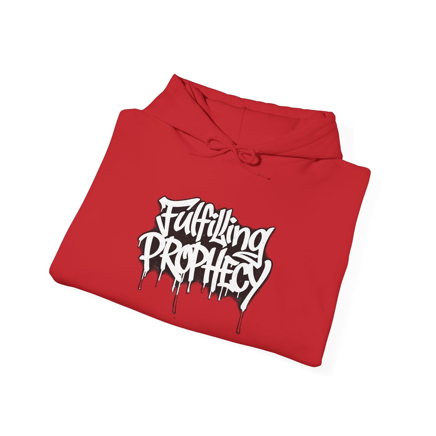 Fulfilling Prophecy Hoodie — Graffiti Scripture Hebrews 10:7 Pullover