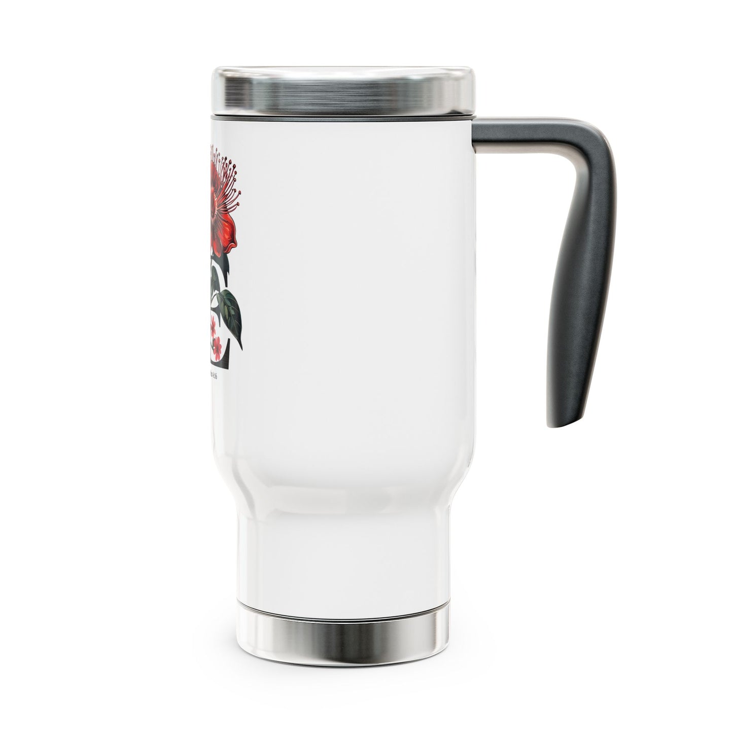 'LOVE' Stainless Steel Travel Mug with Handle, 14oz