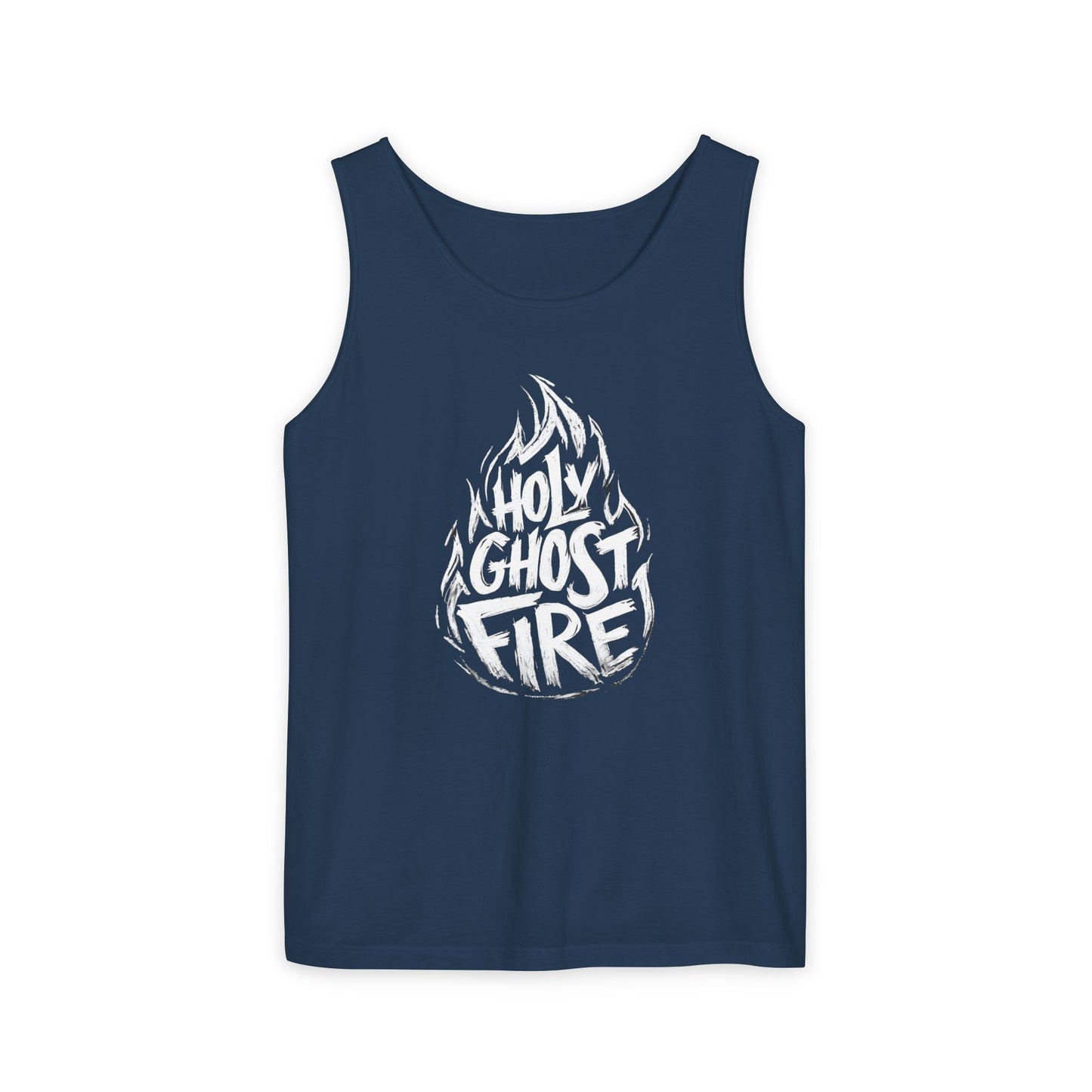 Holy Ghost Fire Unisex Garment-Dyed Tank Top - Spiritual Vibe