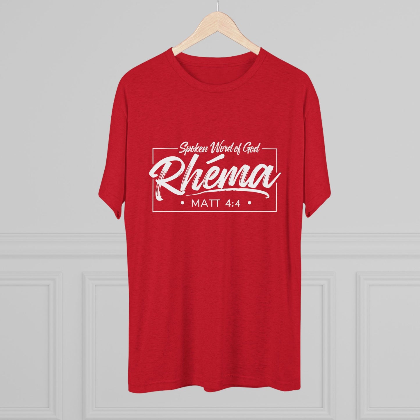 Rhema Unisex Tri-Blend Crew Tee - Inspirational Christian T-Shirt