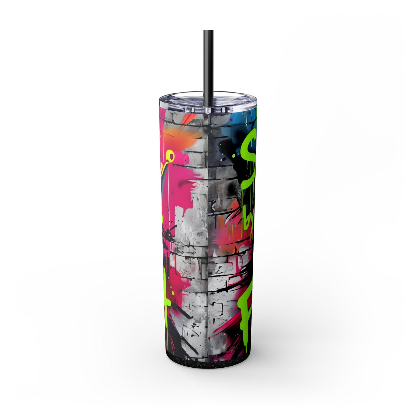 'Saved by Grace through Faith' Skinny Tumbler with Straw - 20oz