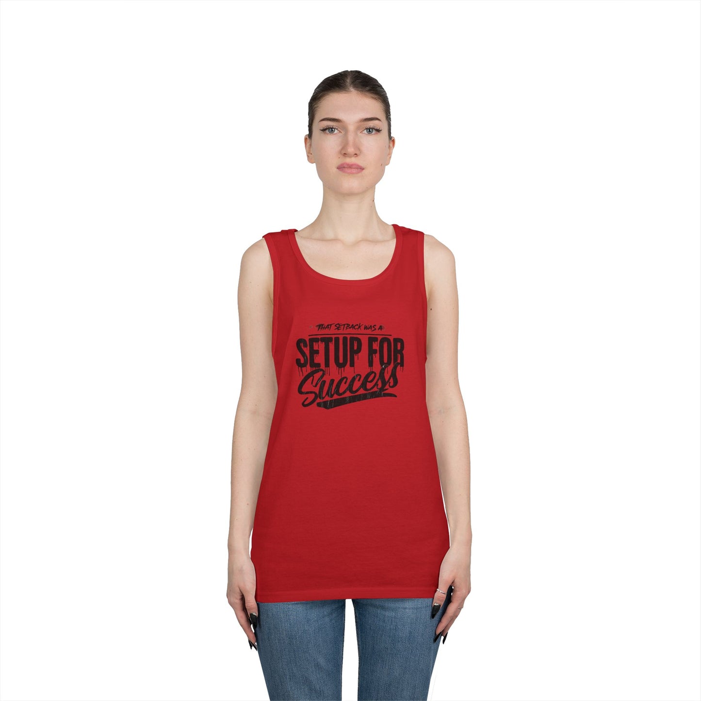 'That Setback Was a Setup for Success' - Unisex Heavy cotton Tank top