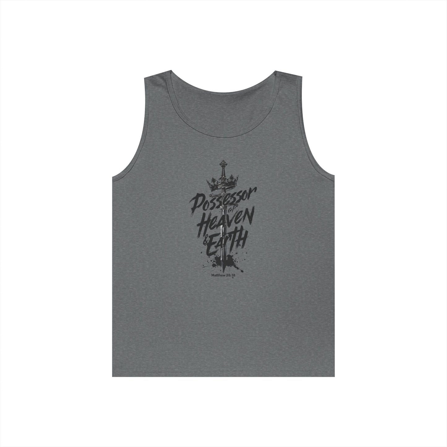 'Possessor of Heaven & Earth' - Men's Heavy Cotton Tank Top