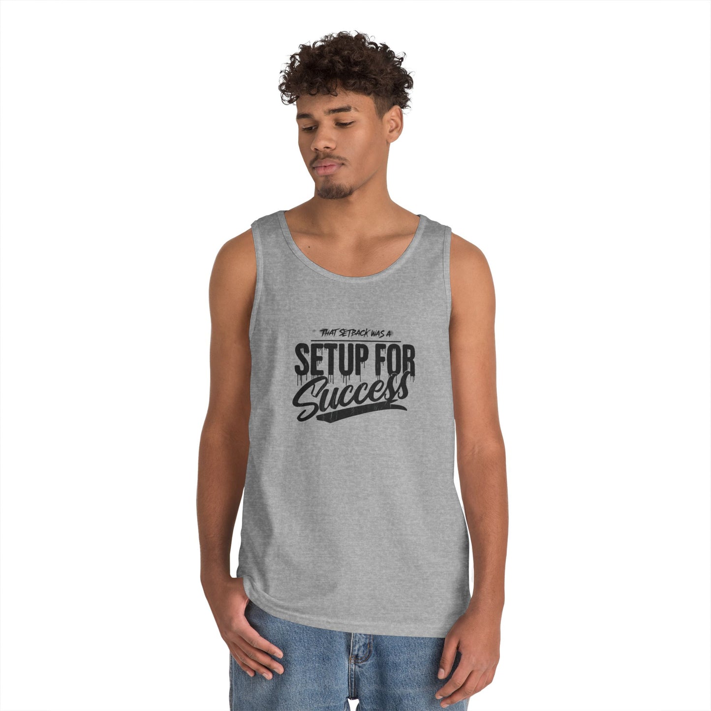 'That Setback Was a Setup for Success' - Unisex Heavy cotton Tank top