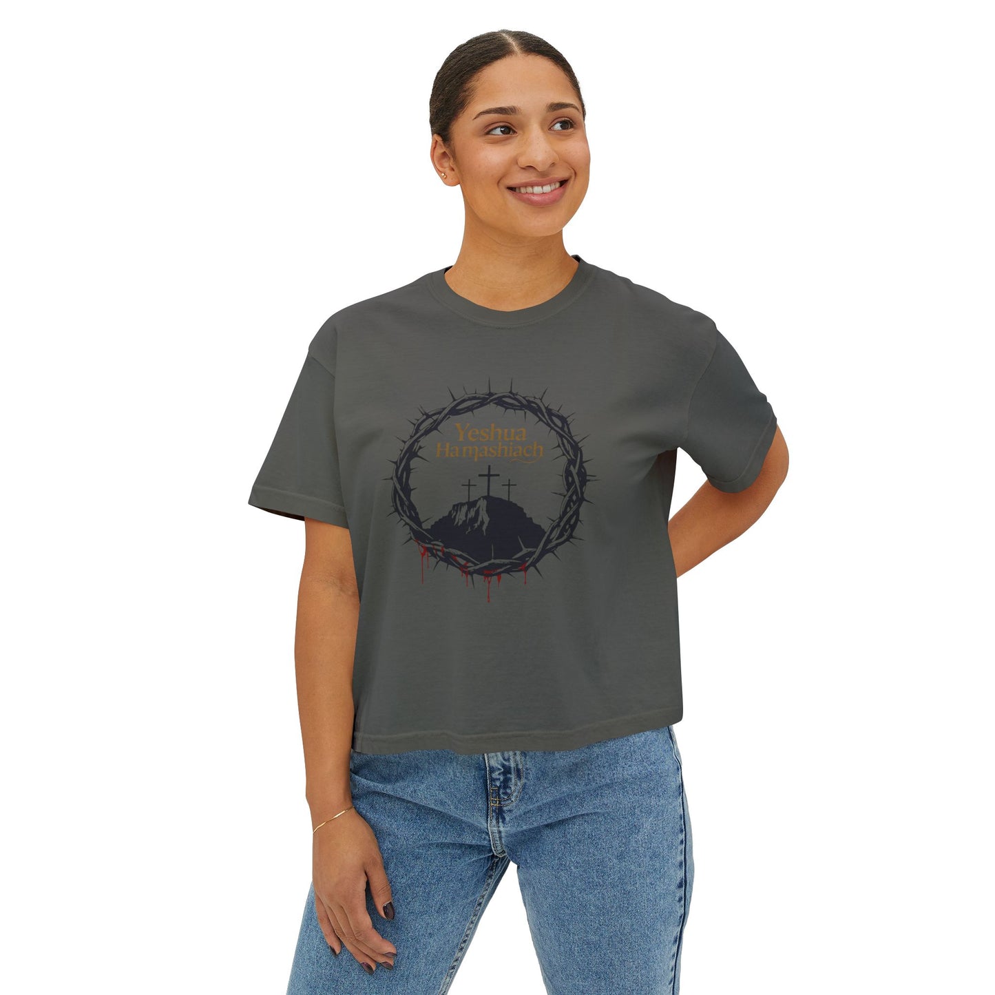 Yeshua HaMashiach- Women's Box Tee