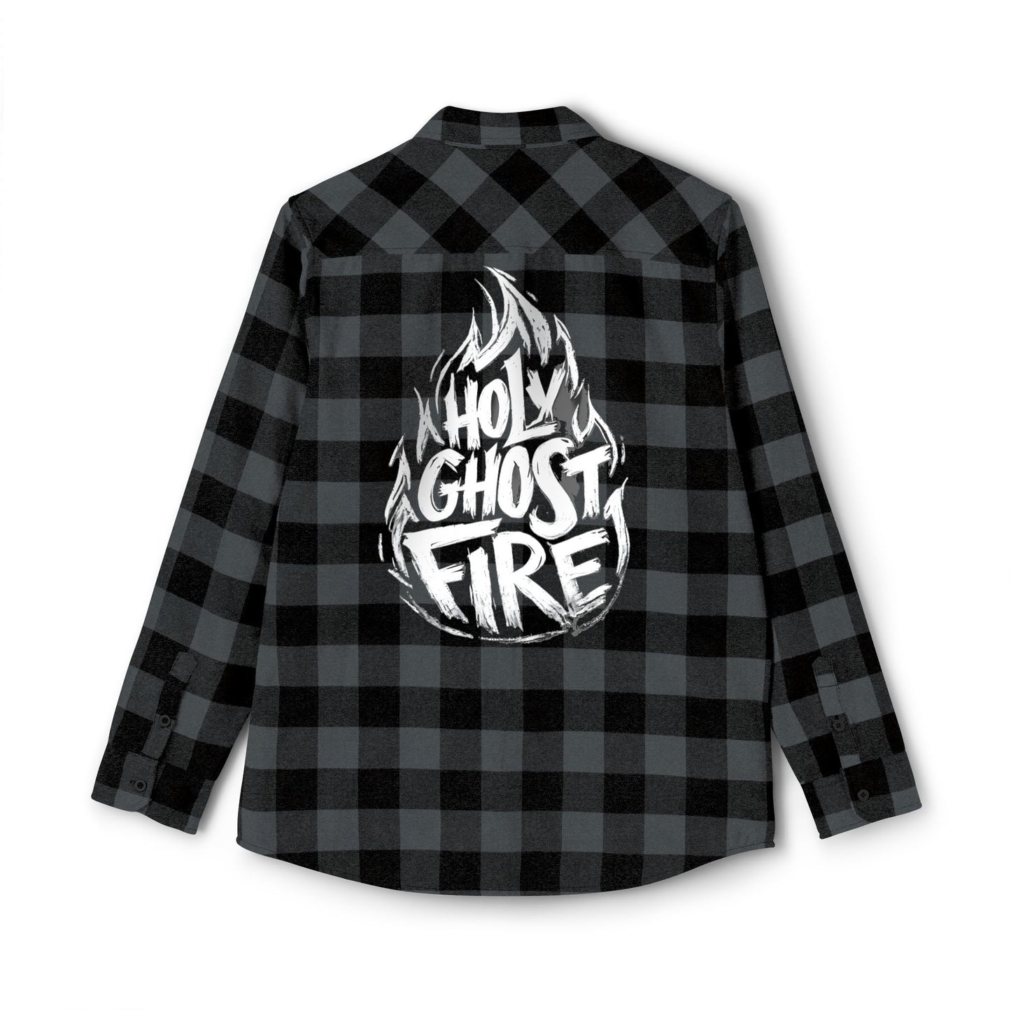 Holy Ghost Fire Unisex Flannel Shirt - Perfect for Fall and Outdoor Adventures