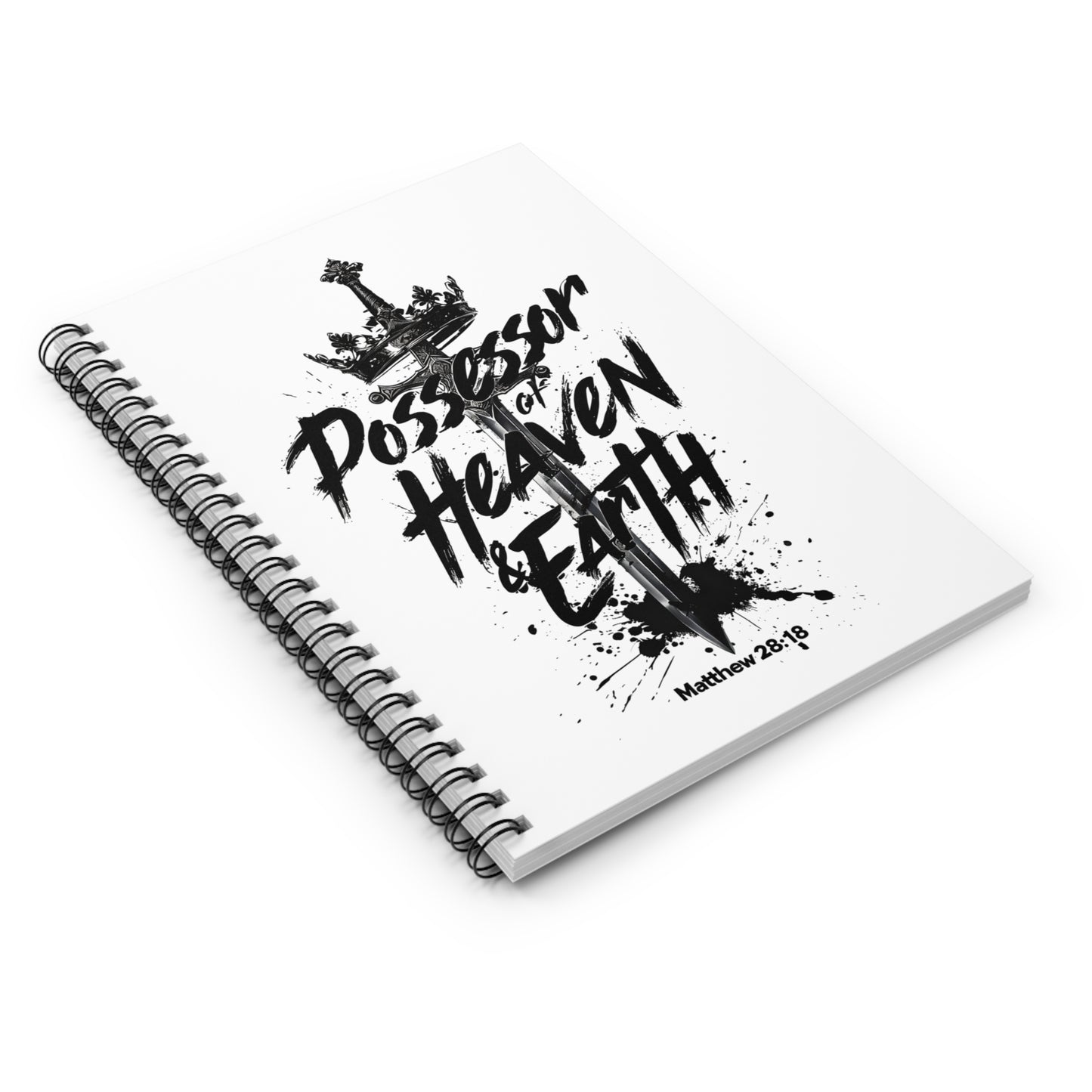 Possessor of Heaven & Earth, Matthew 28:18 - spiral notebook