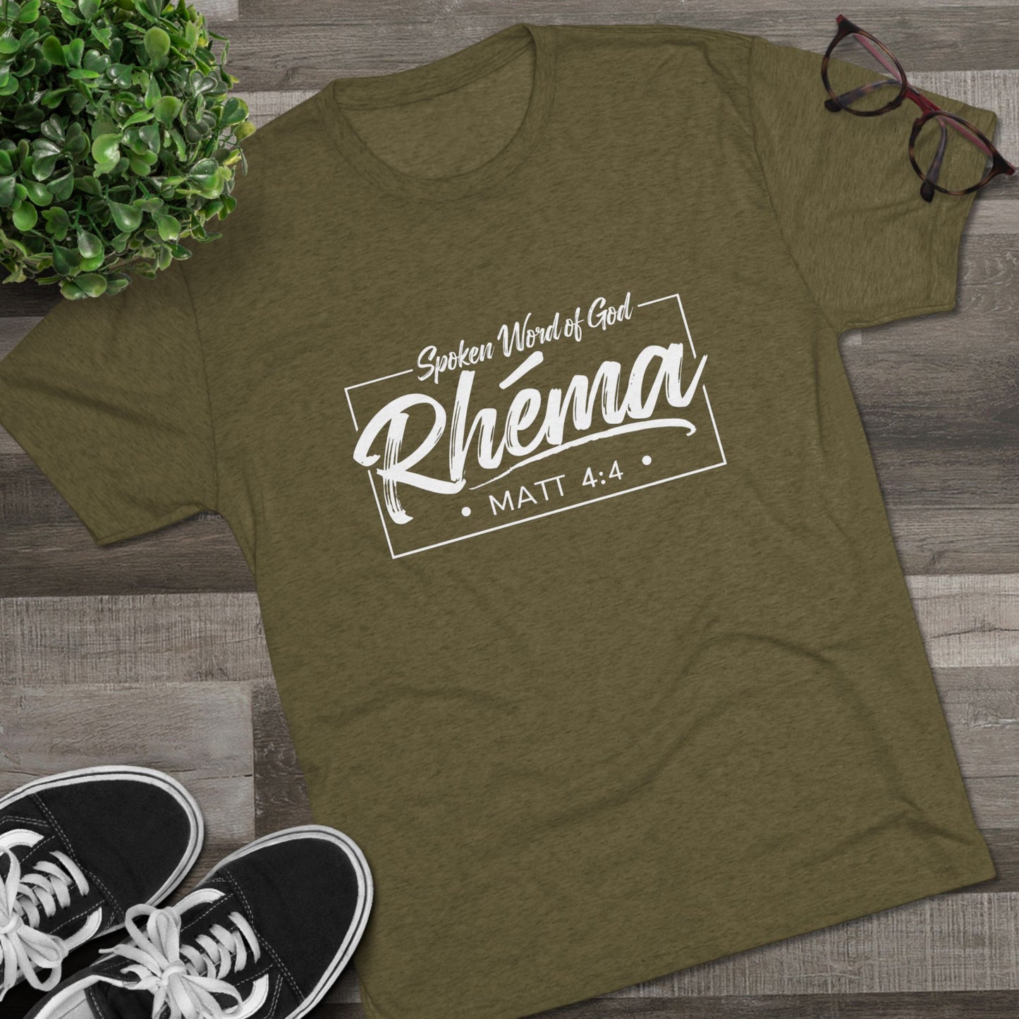 Rhema Unisex Tri-Blend Crew Tee - Inspirational Christian T-Shirt