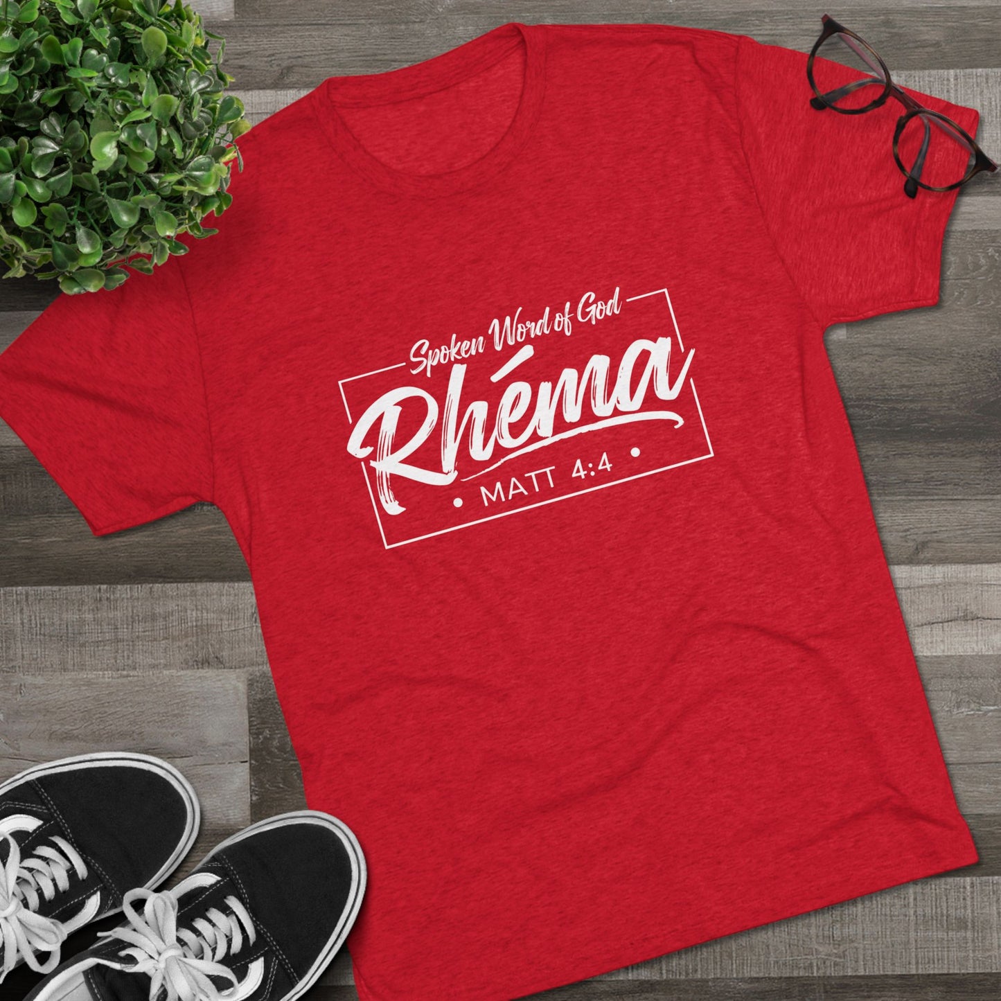 Rhema Unisex Tri-Blend Crew Tee - Inspirational Christian T-Shirt