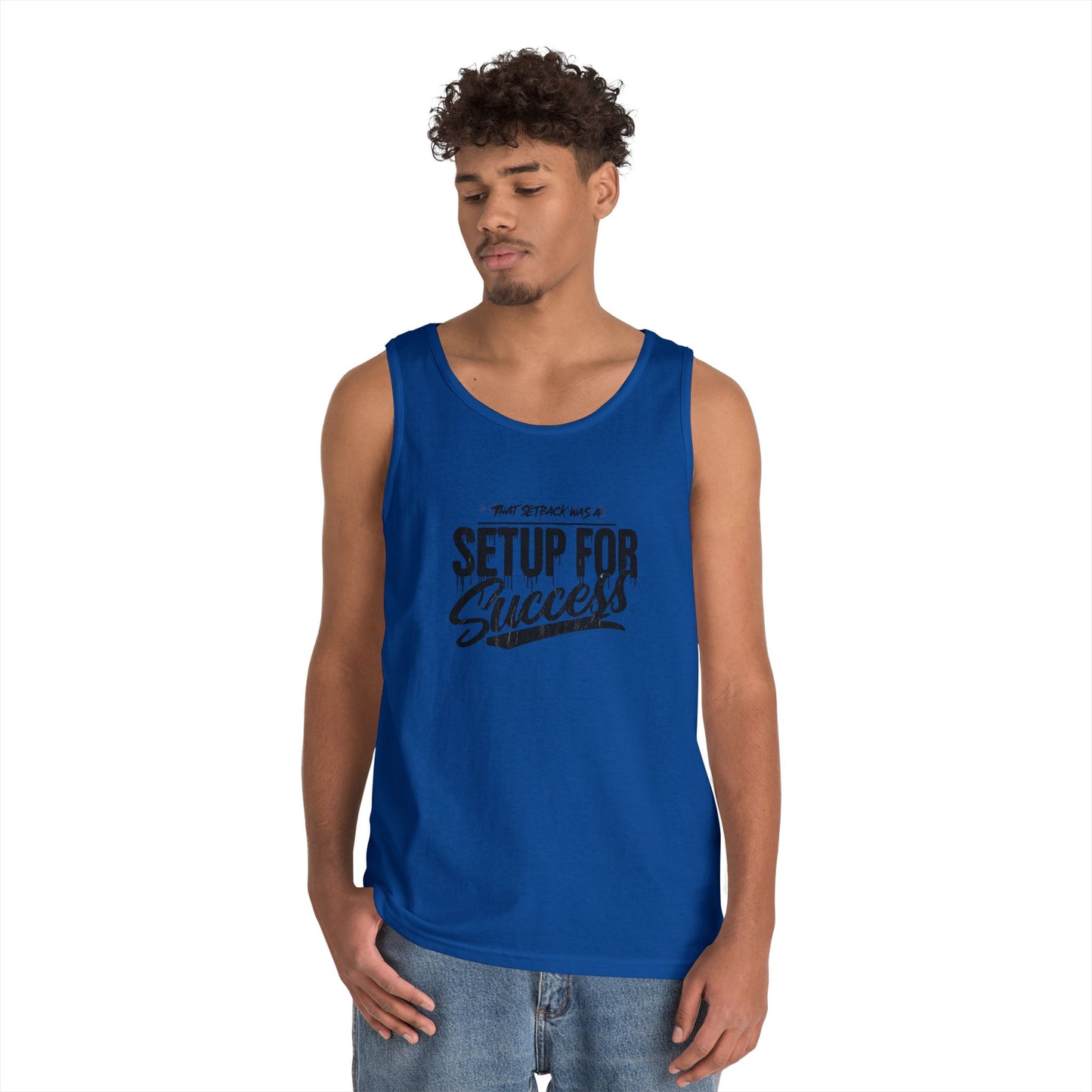 'That Setback Was a Setup for Success' - Unisex Heavy cotton Tank top