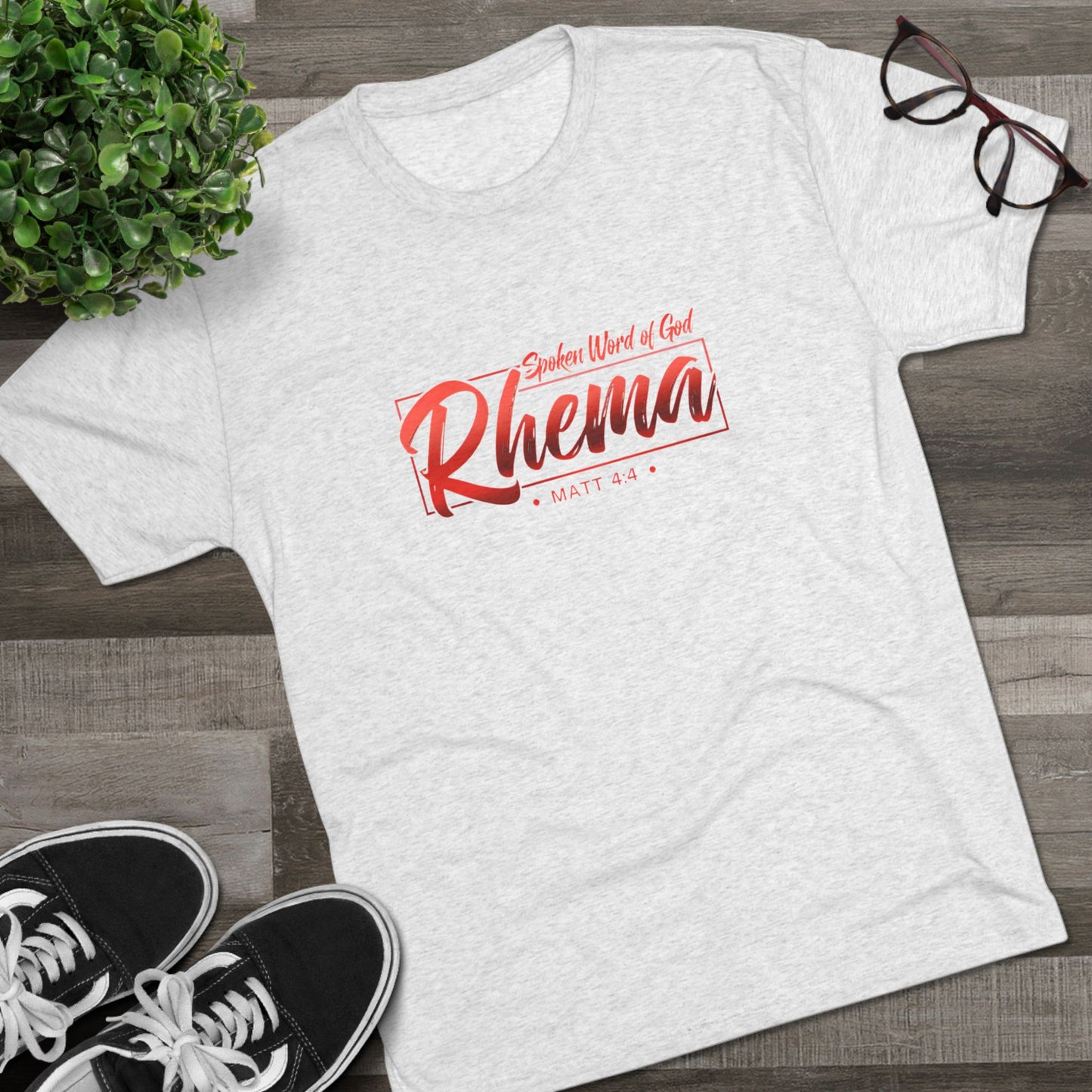 Rhema Unisex Tri-Blend Crew Tee - Inspirational Christian T-Shirt