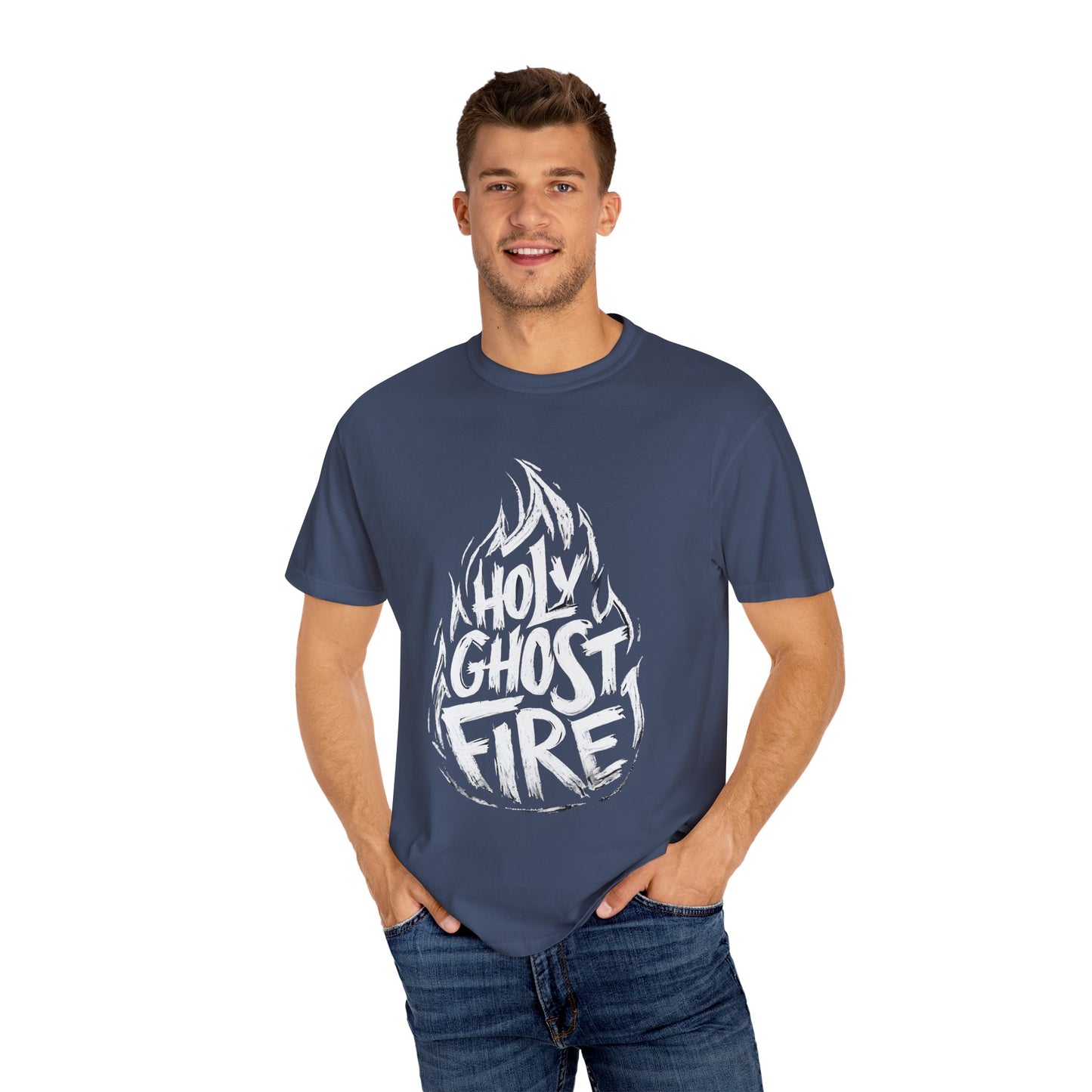 Holy Ghost Fire - Unisex Garment-Dyed T-Shirt