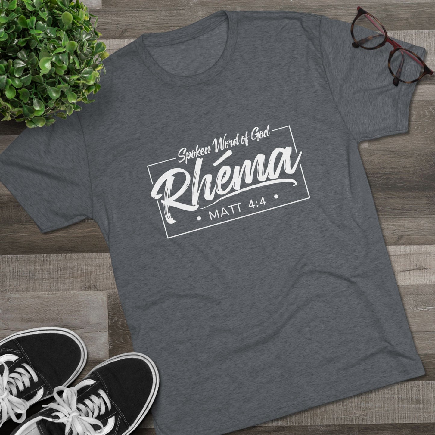 Rhema Unisex Tri-Blend Crew Tee - Inspirational Christian T-Shirt