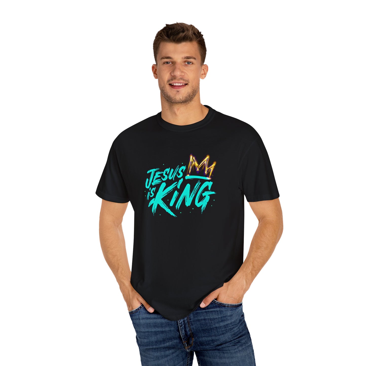 'Jesus is King' - Unisex Garment-Dyed T-Shirt