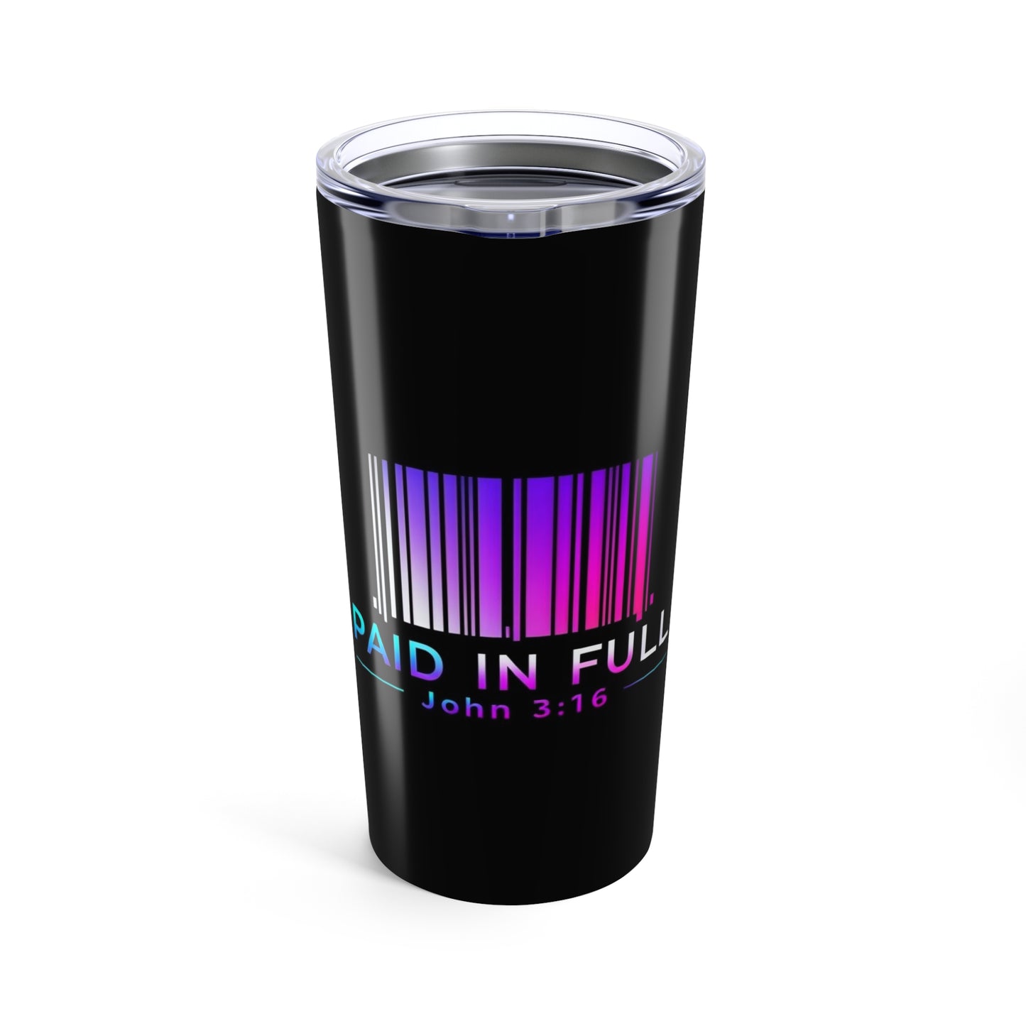 Paid in full 'John 3:16' 20oz Insulated Tumbler Barcode design