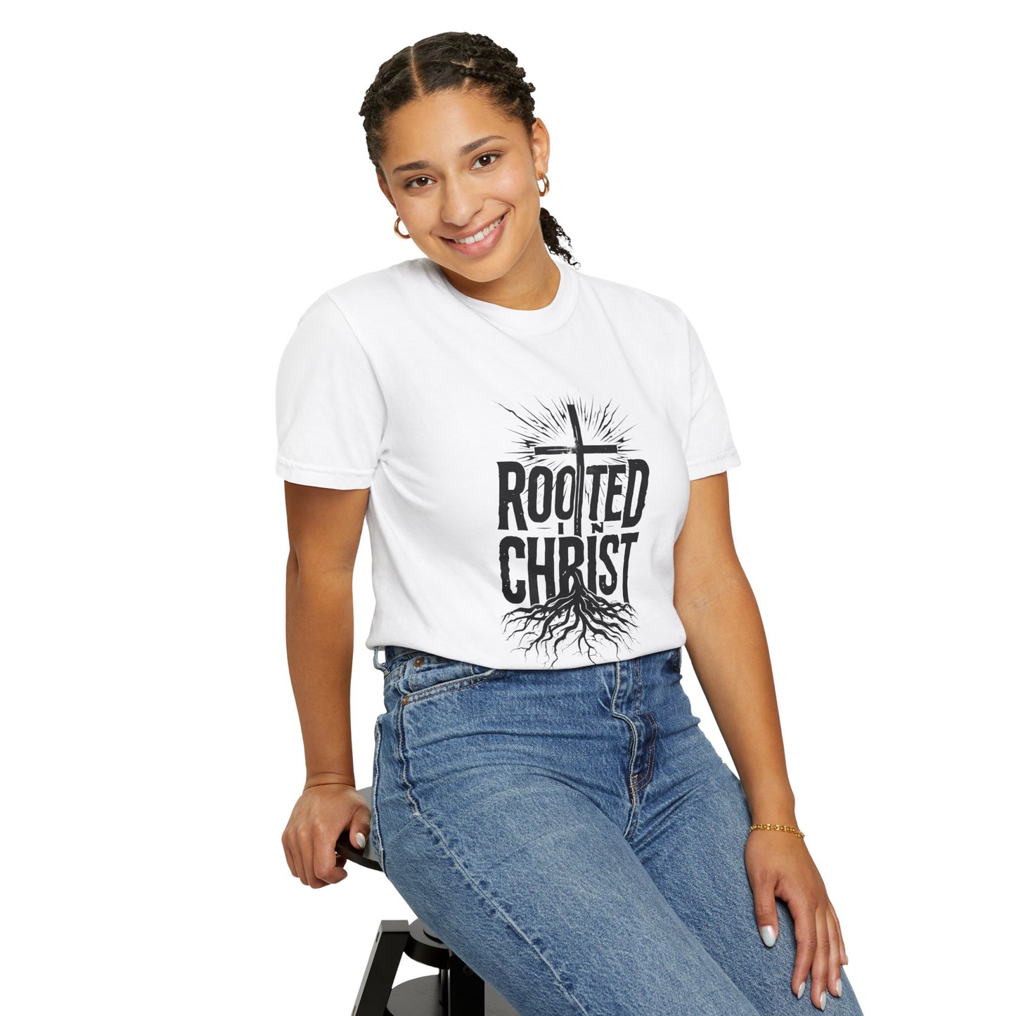 'Rooted Christ' - Unisex Garment-Dyed T-Shirt