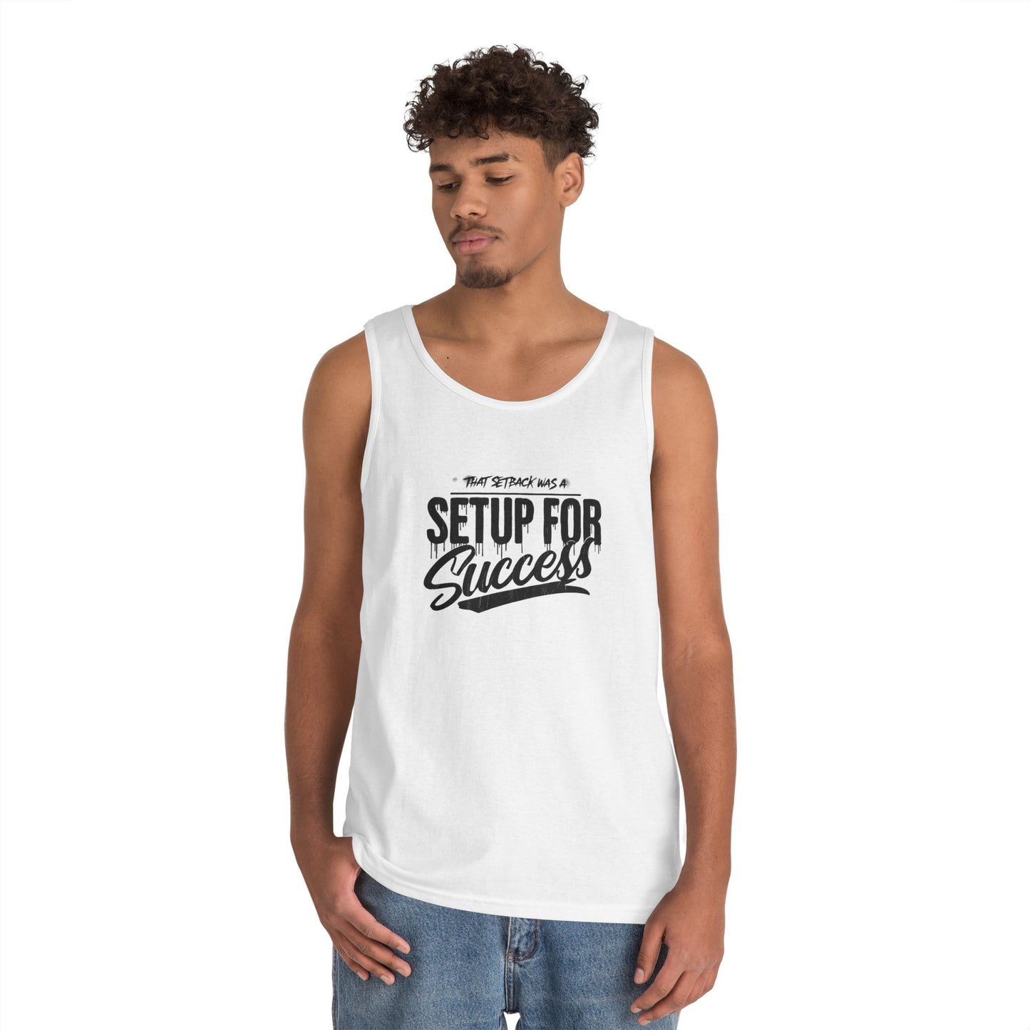 'That Setback Was a Setup for Success' - Unisex Heavy cotton Tank top