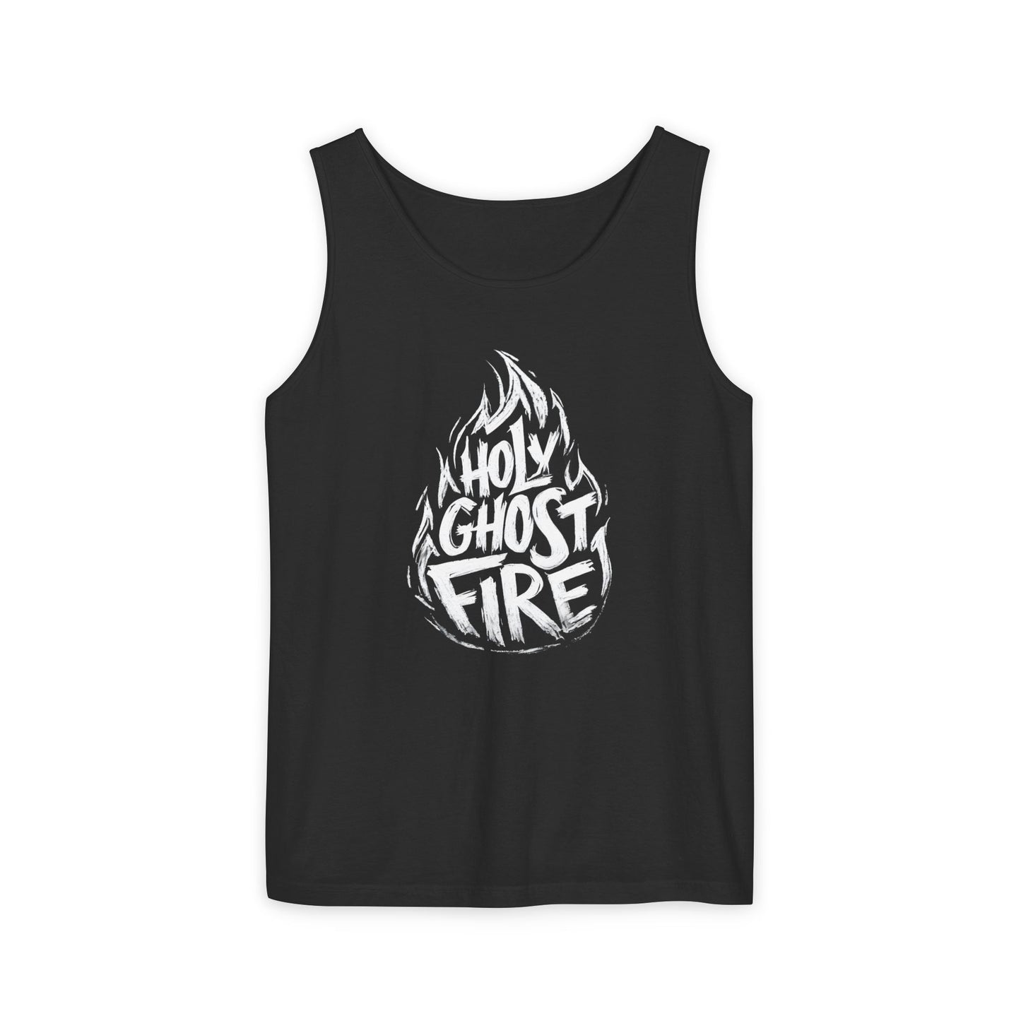 Holy Ghost Fire Unisex Garment-Dyed Tank Top - Spiritual Vibe
