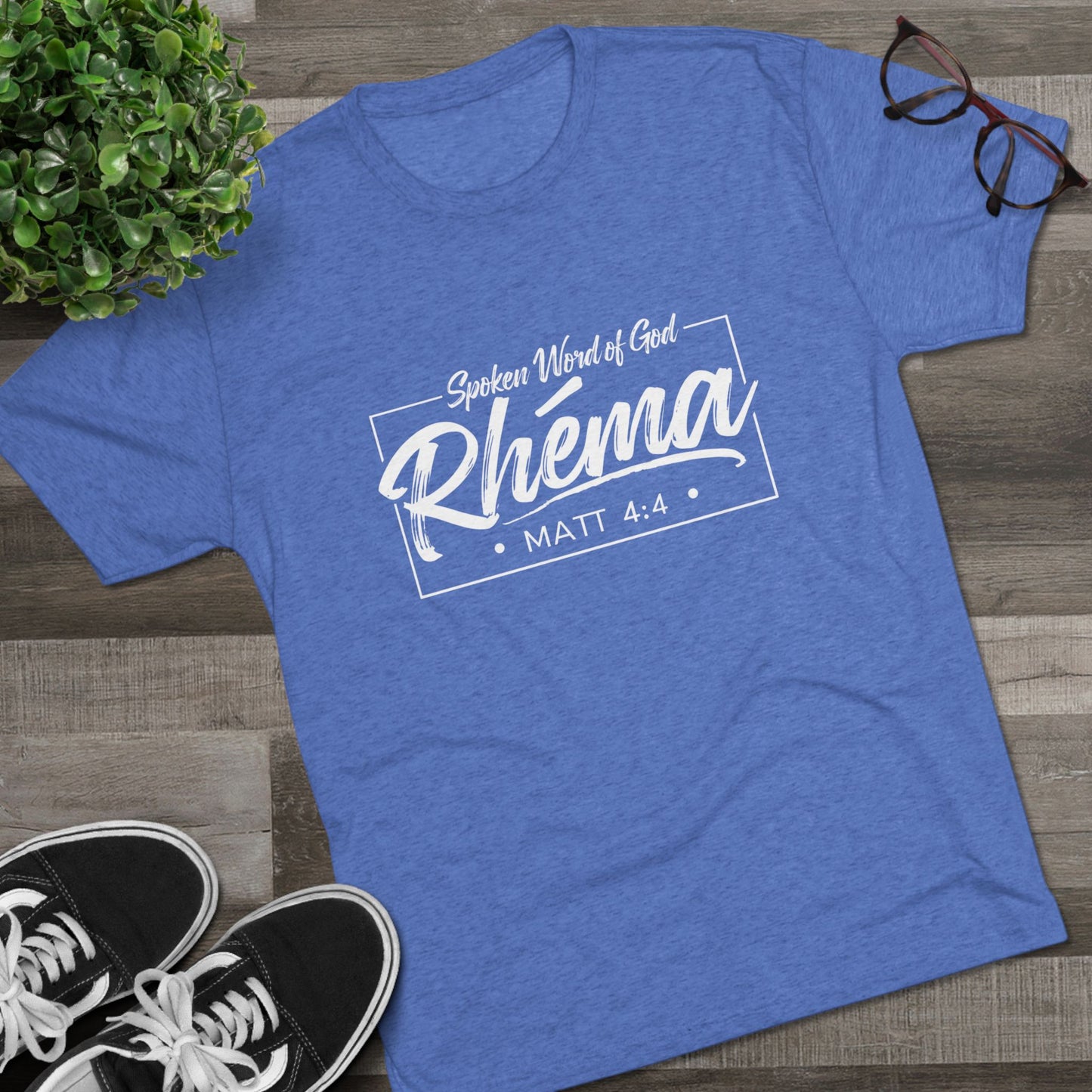 Rhema Unisex Tri-Blend Crew Tee - Inspirational Christian T-Shirt