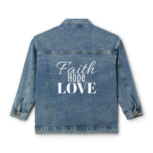 Faith Hope Love Women's Denim Jacket