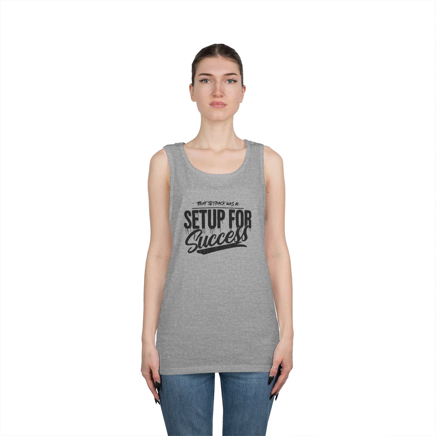 'That Setback Was a Setup for Success' - Unisex Heavy cotton Tank top