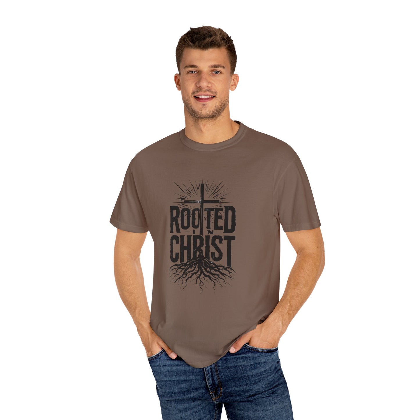 'Rooted Christ' - Unisex Garment-Dyed T-Shirt