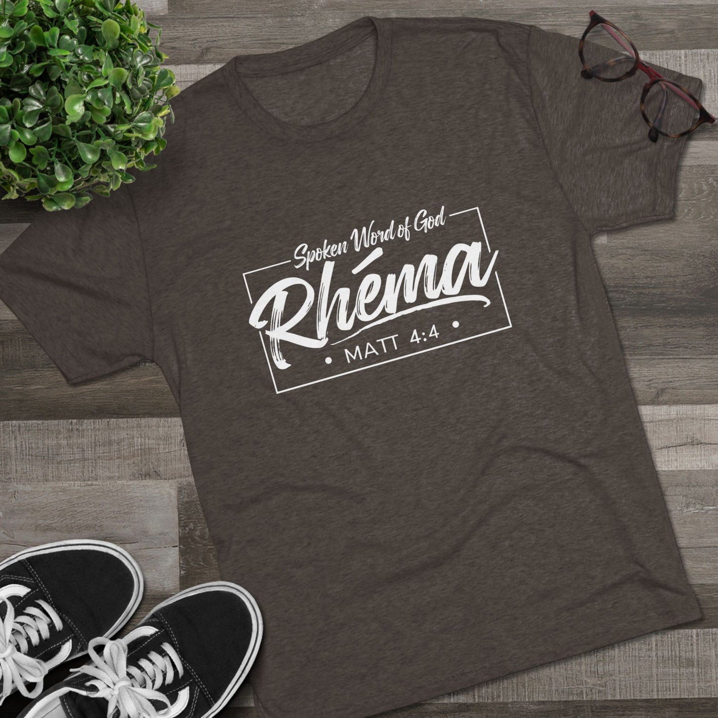 Rhema Unisex Tri-Blend Crew Tee - Inspirational Christian T-Shirt