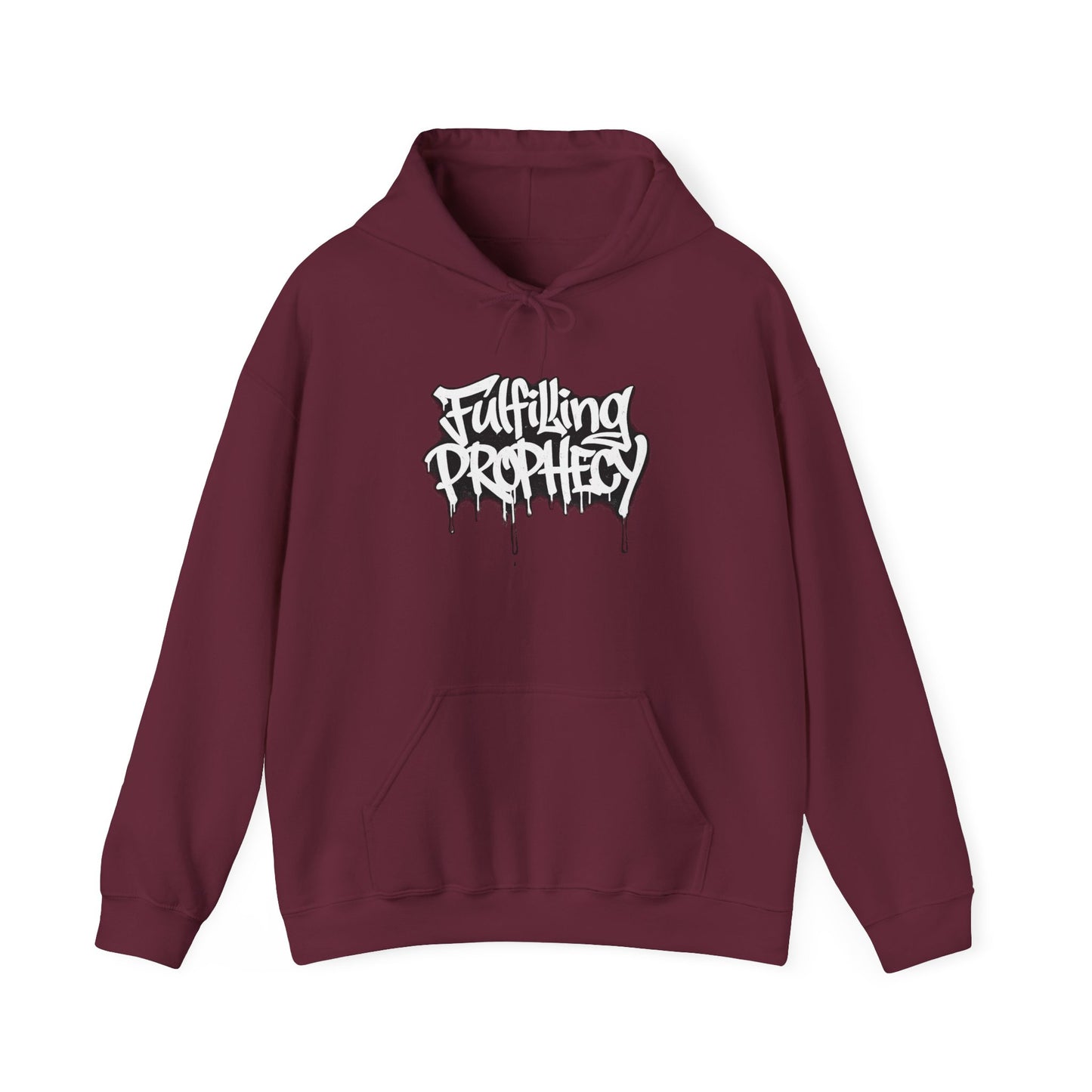 Fulfilling Prophecy Hoodie — Graffiti Scripture Hebrews 10:7 Pullover