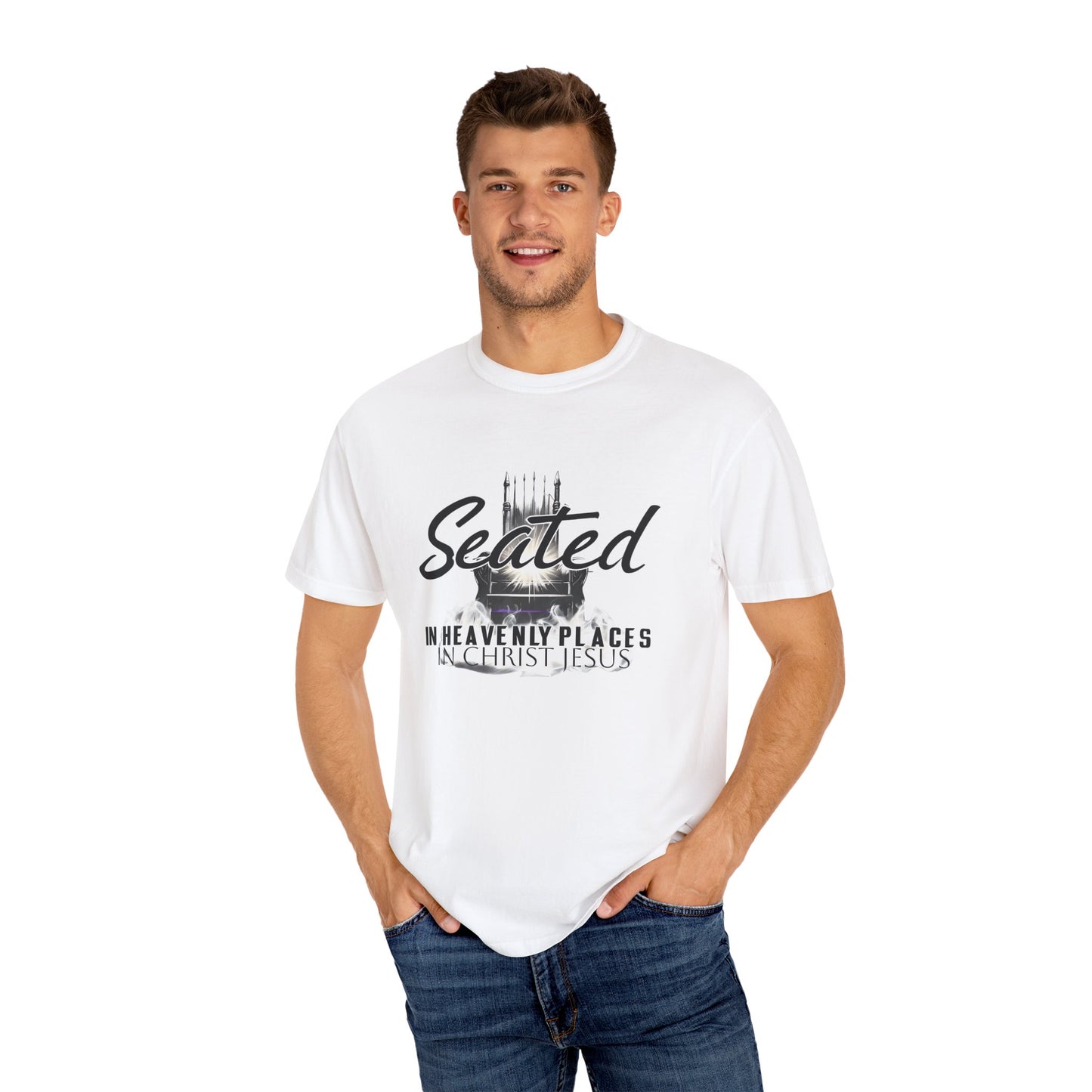 Seated in Heavenly Places - Unisex Garment-Dyed T-Shirt