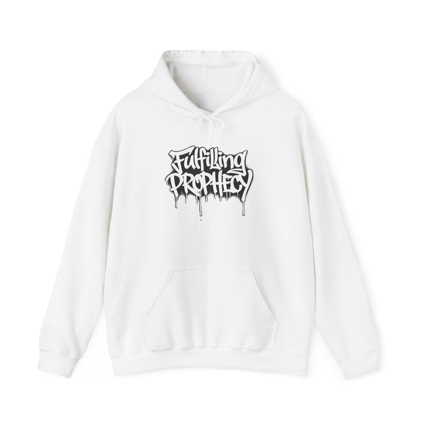Fulfilling Prophecy Hoodie — Graffiti Scripture Hebrews 10:7 Pullover