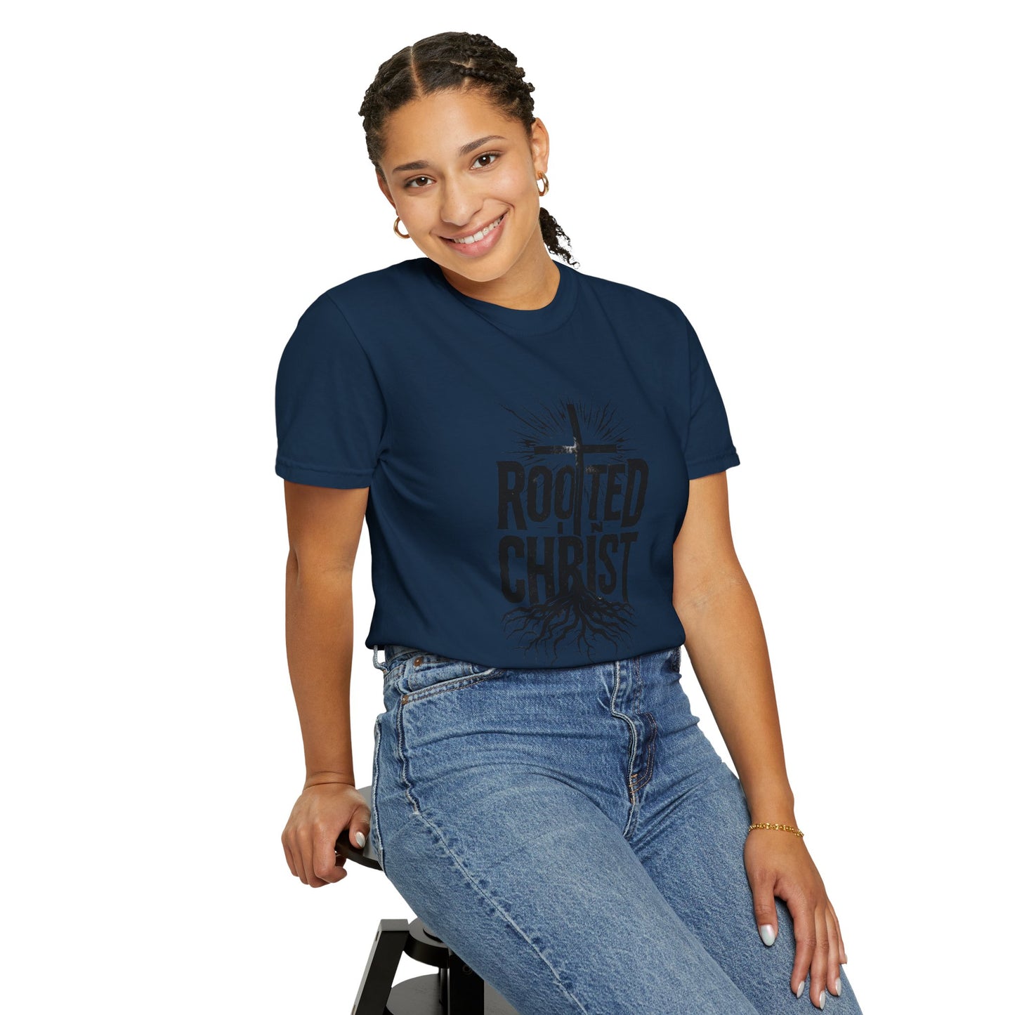 'Rooted Christ' - Unisex Garment-Dyed T-Shirt