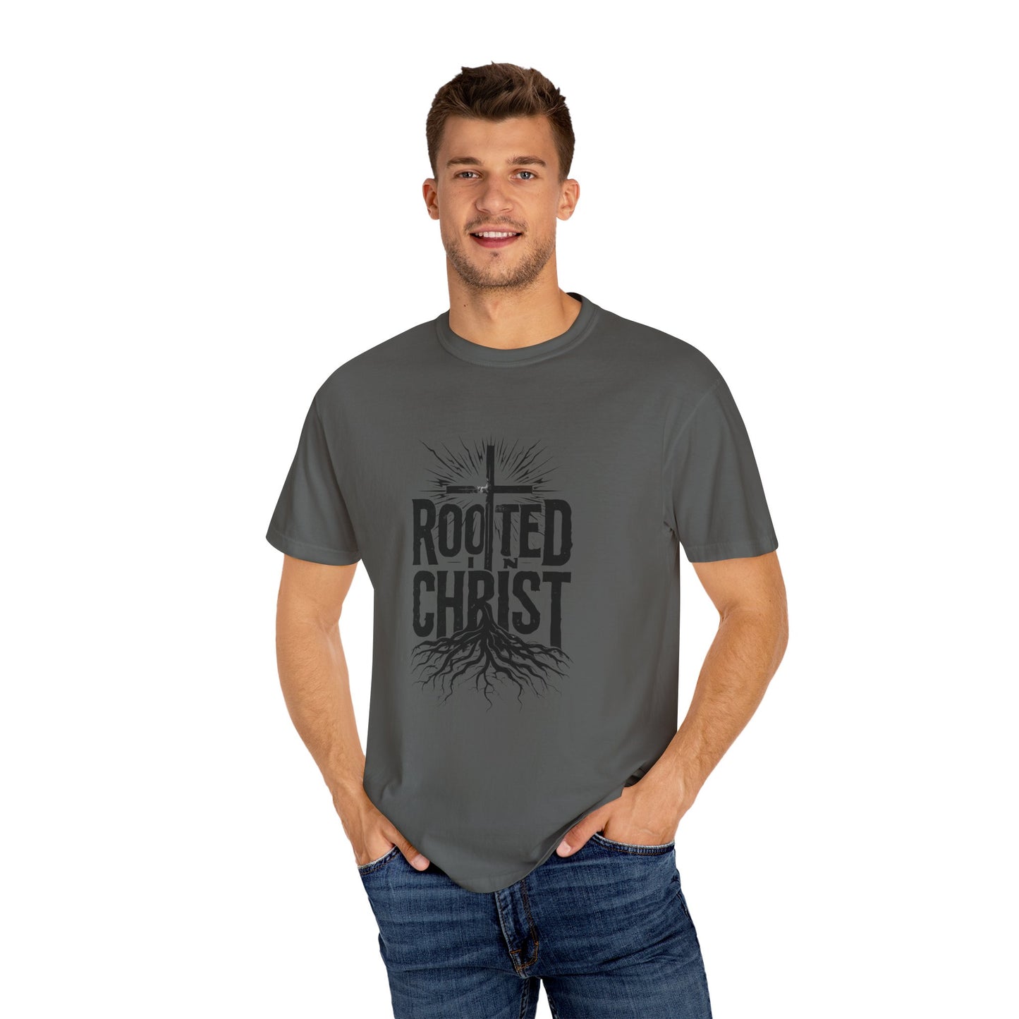 'Rooted Christ' - Unisex Garment-Dyed T-Shirt