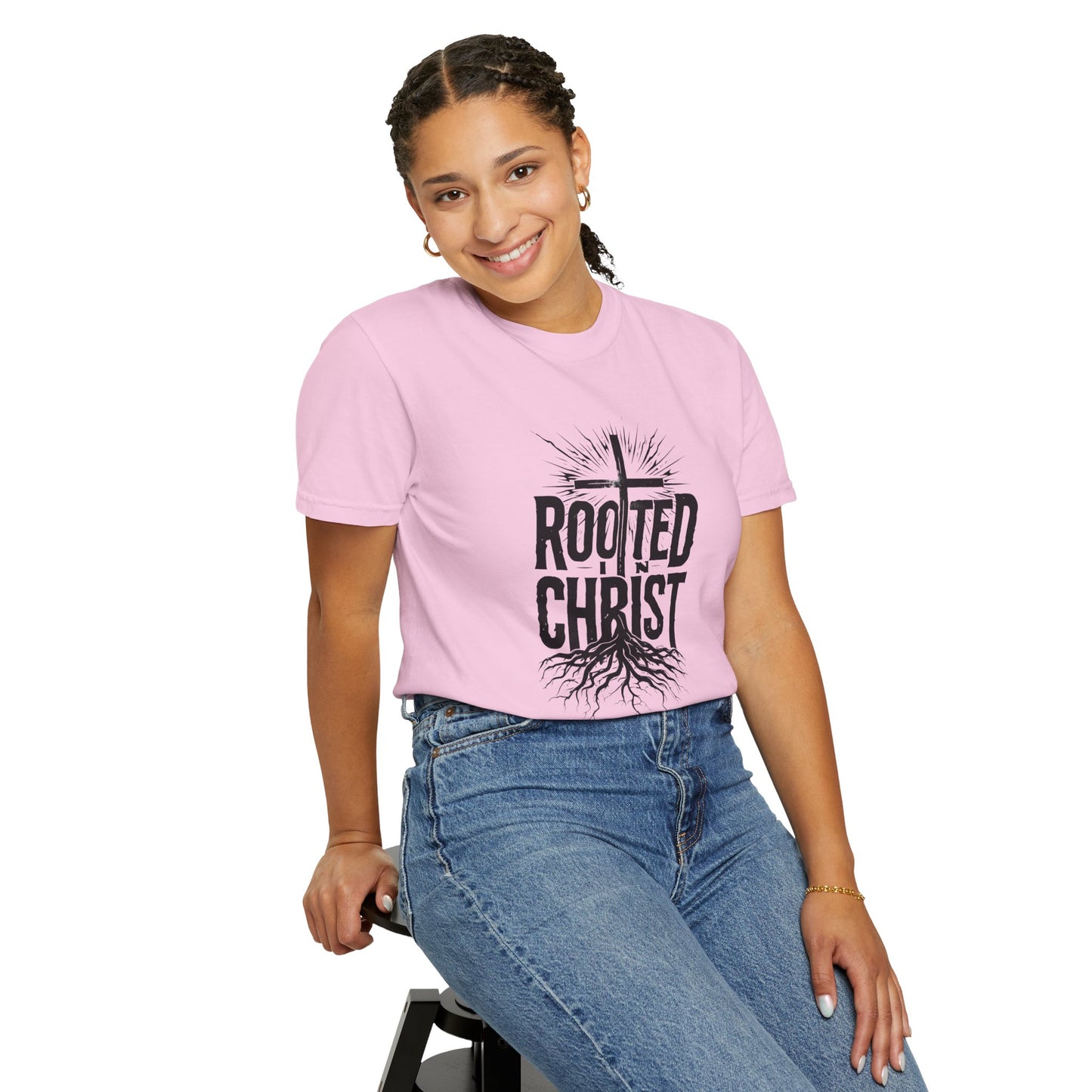 'Rooted Christ' - Unisex Garment-Dyed T-Shirt
