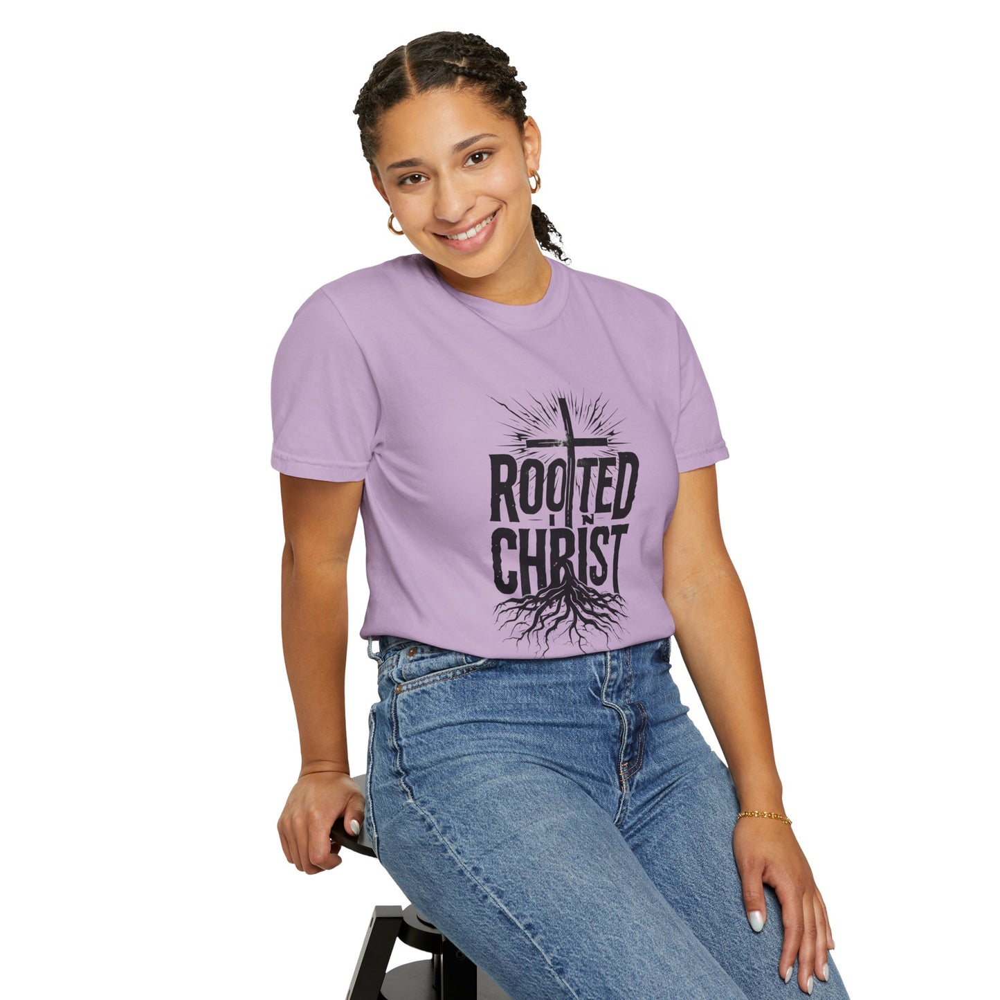 'Rooted Christ' - Unisex Garment-Dyed T-Shirt